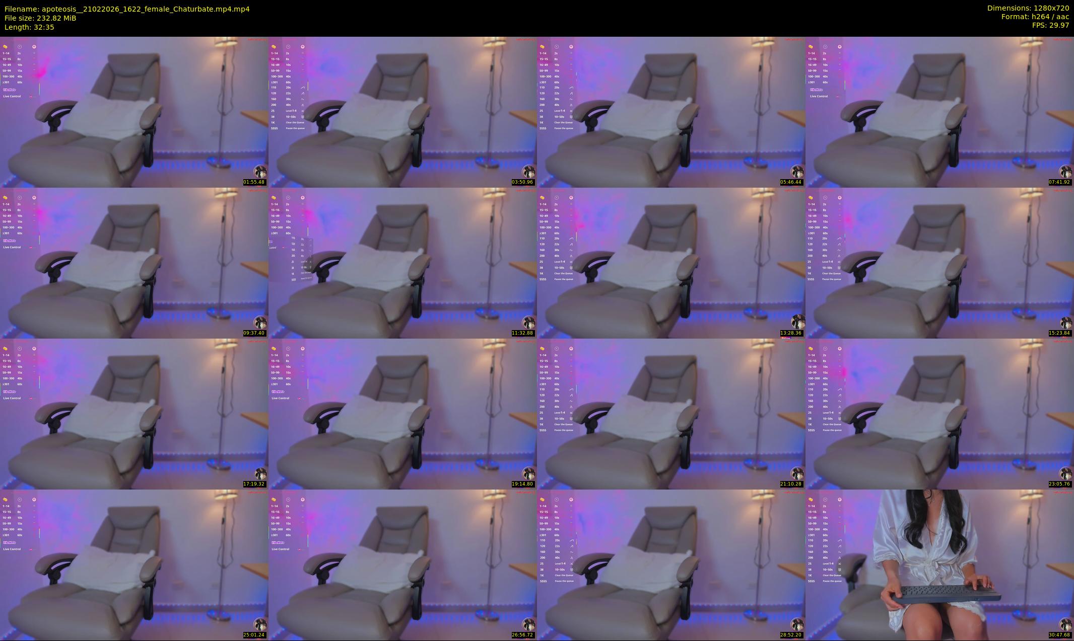 apoteosis_ — 33 minute Chaturbate female cam show recording, 720p, Feb 21, 2026