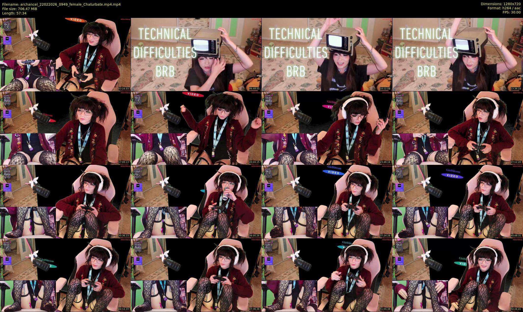 archancel — 58 minute Chaturbate female cam show recording, 720p, Feb 22, 2026