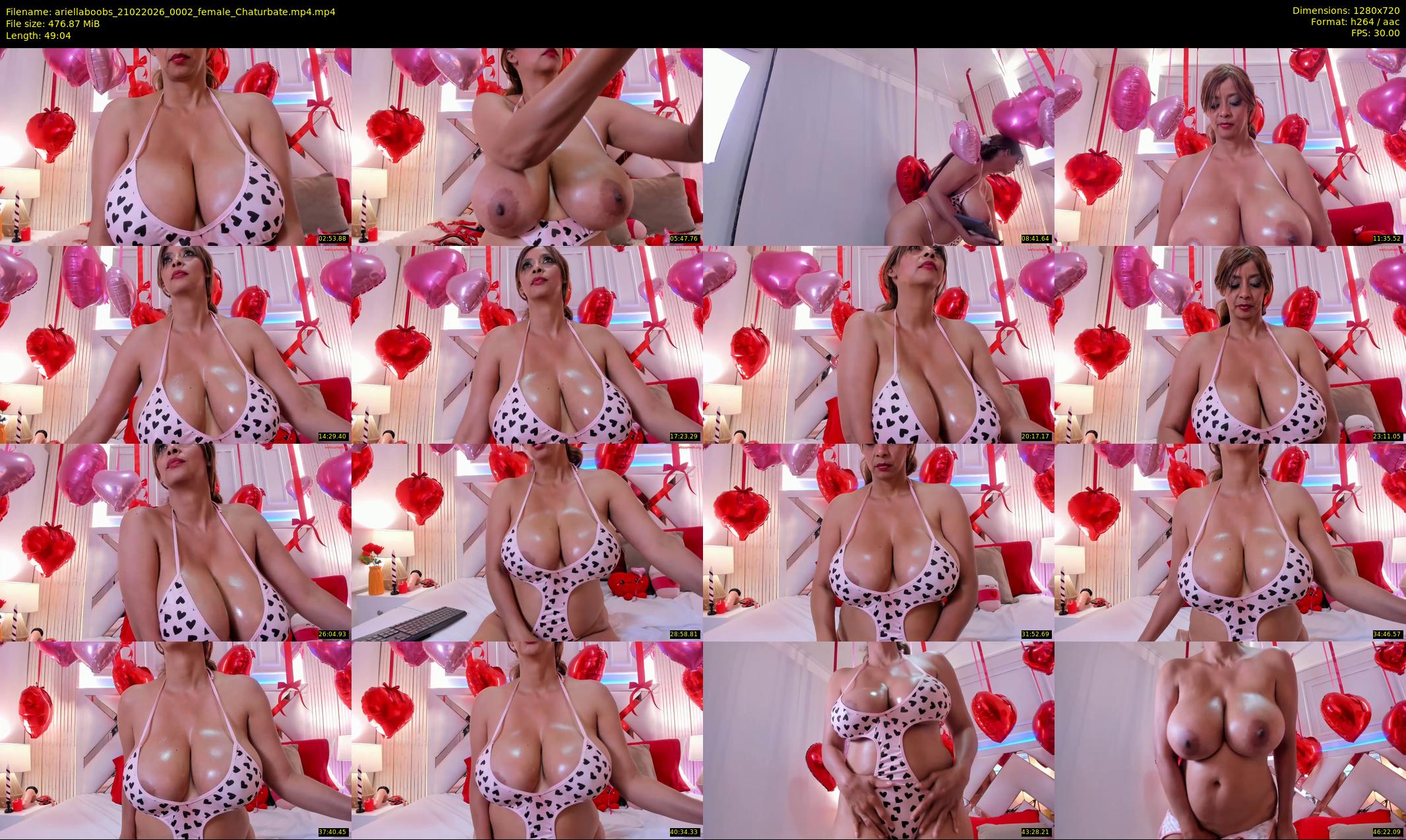 ariellaboobs — 50 minute Chaturbate female cam show recording, 720p, Feb 21, 2026