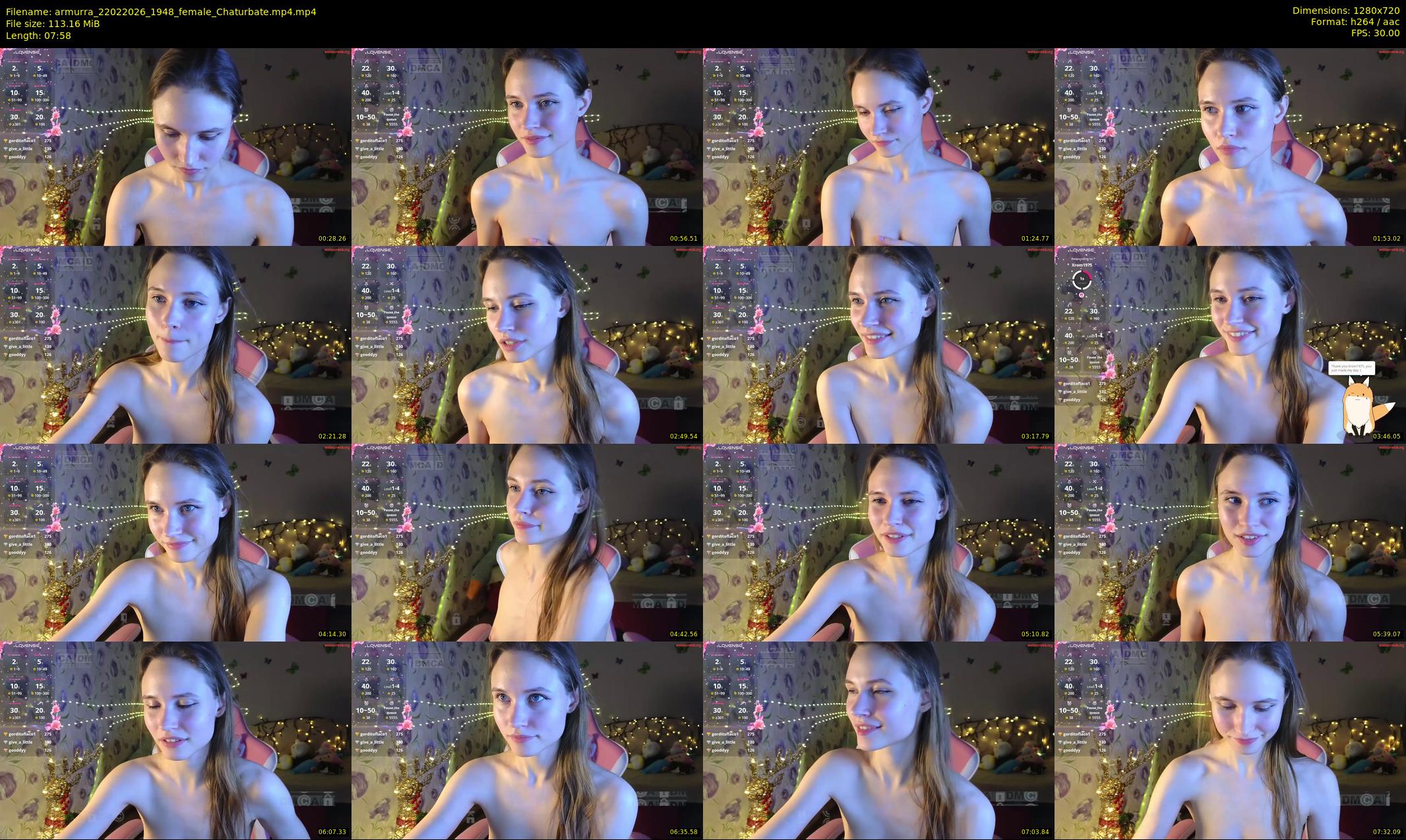 armurra — 8 minute Chaturbate female cam show recording, 720p, Feb 22, 2026