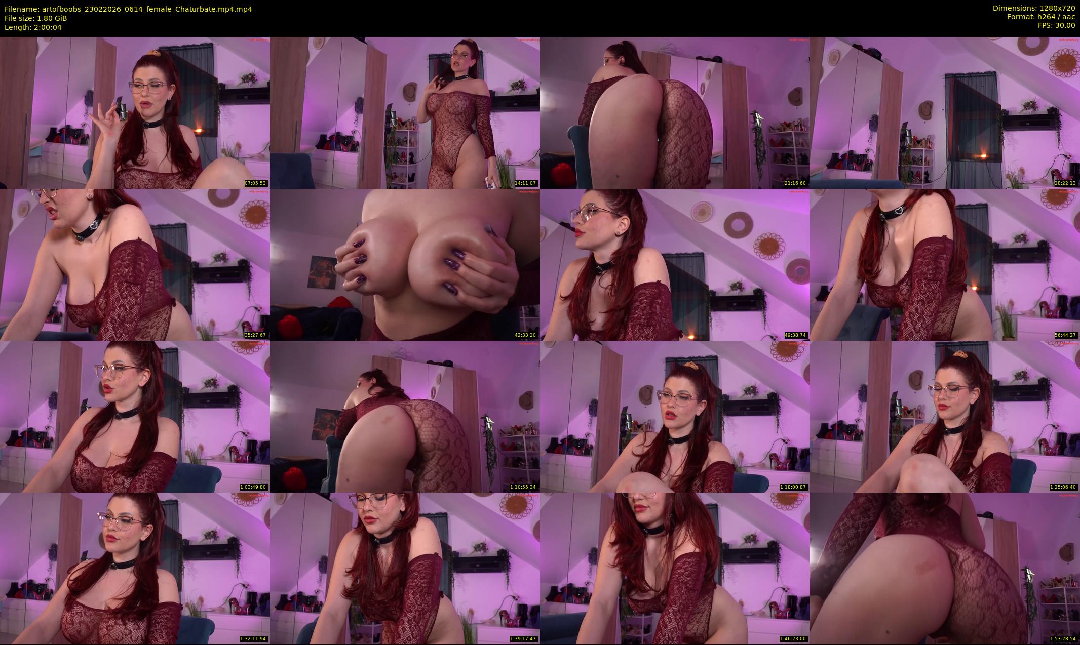 artofboobs — 121 minute Chaturbate female cam show recording, 720p, Feb 23, 2026