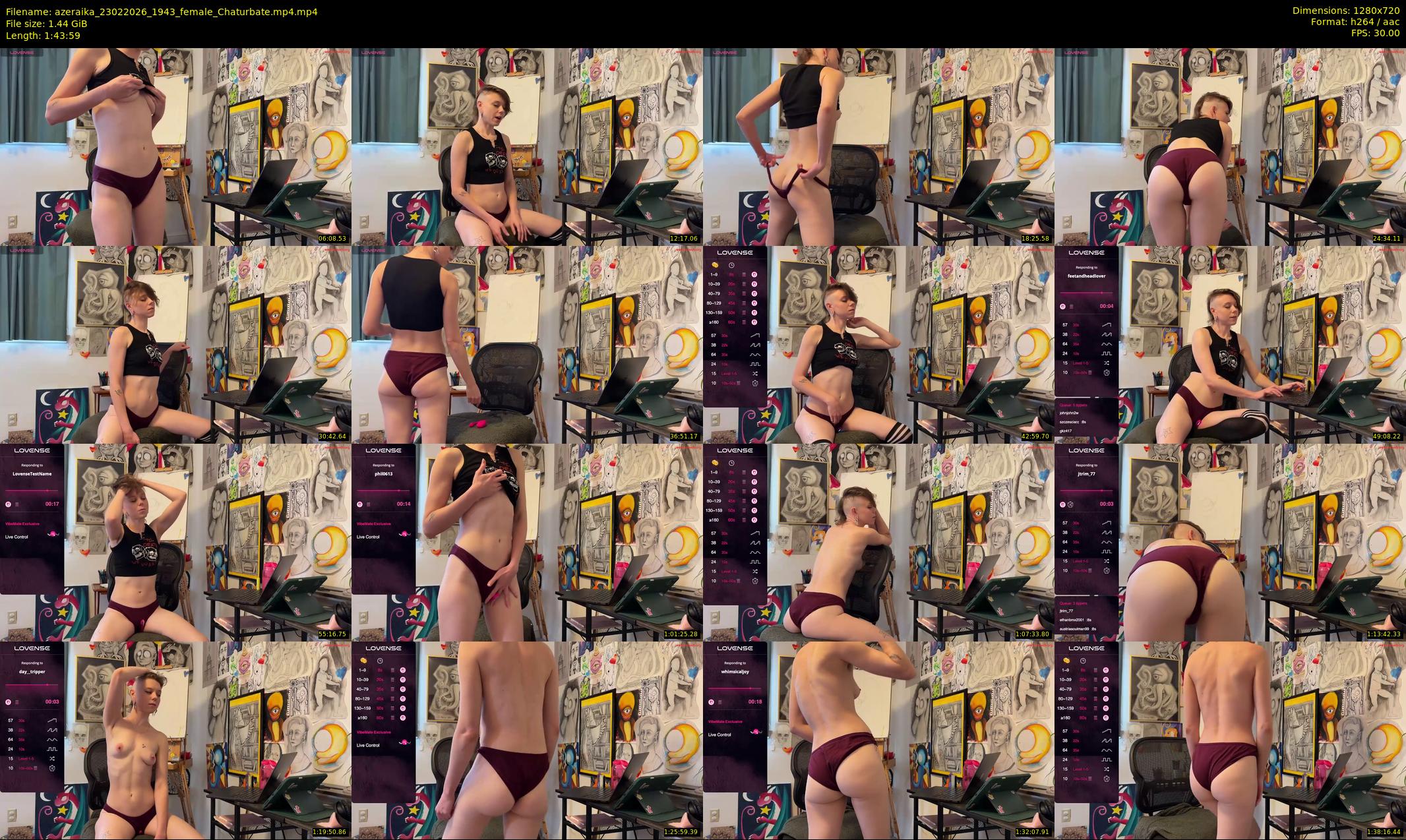 azeraika — 104 minute Chaturbate female cam show recording, 720p, Feb 23, 2026