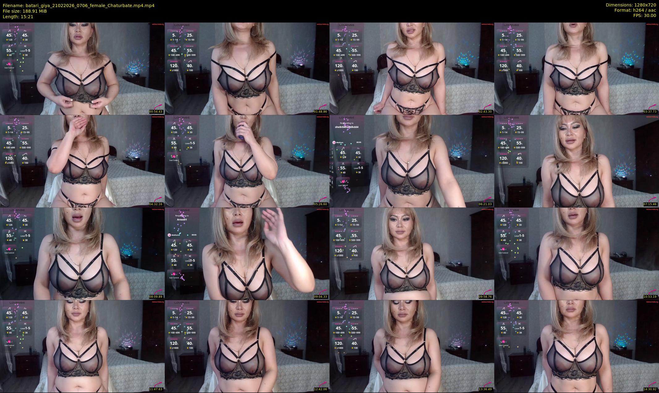 batari_giya — 16 minute Chaturbate female cam show recording, 720p, Feb 21, 2026