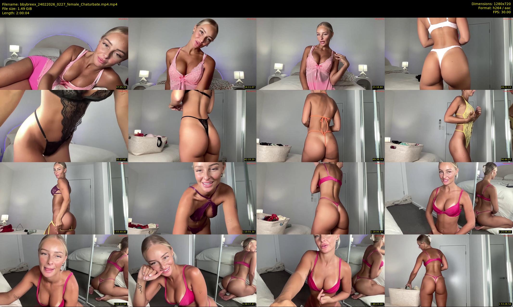 bbybreex — 121 minute Chaturbate female cam show recording, 720p, Feb 24, 2026