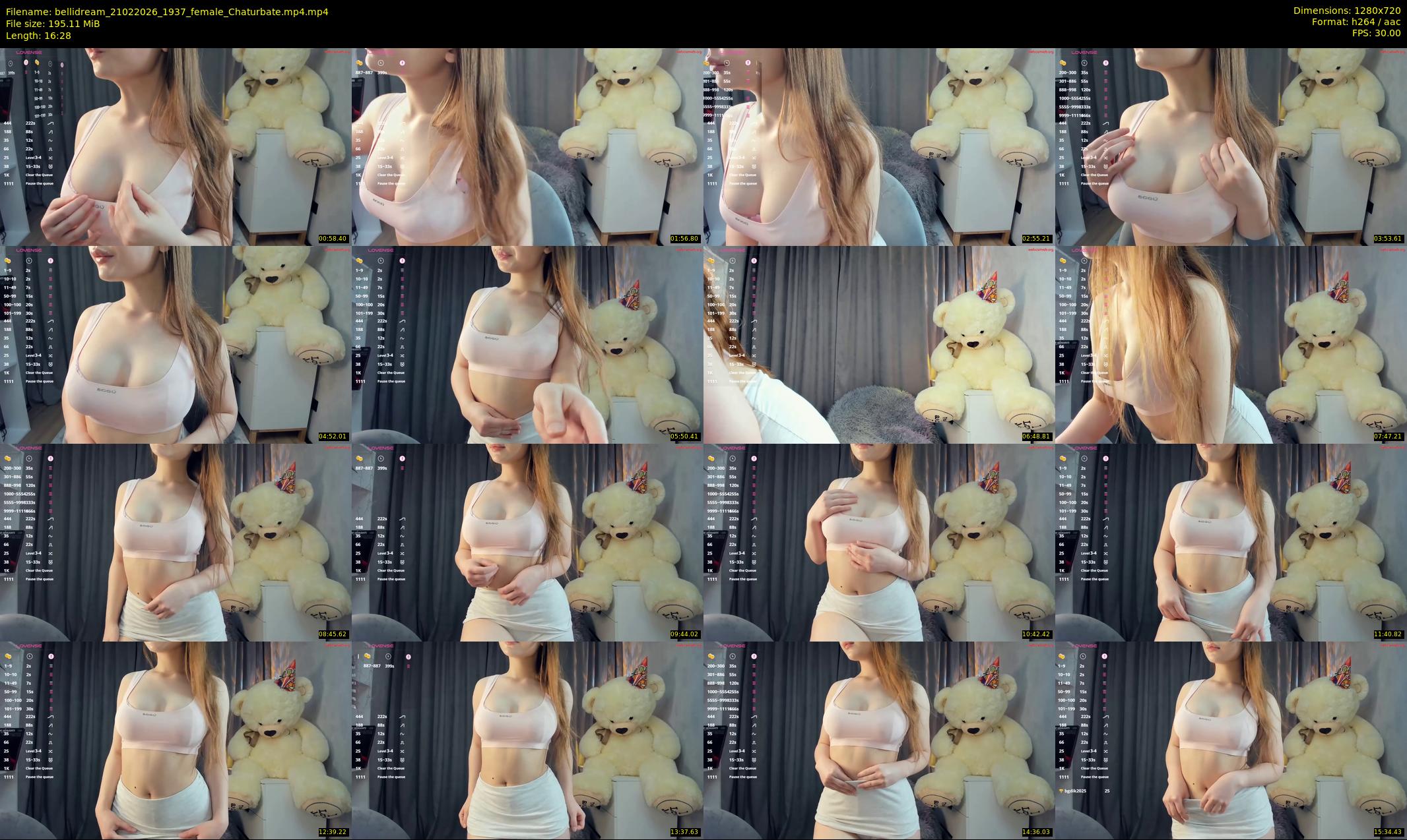 bellidream — 17 minute Chaturbate female cam show recording, 720p, Feb 21, 2026