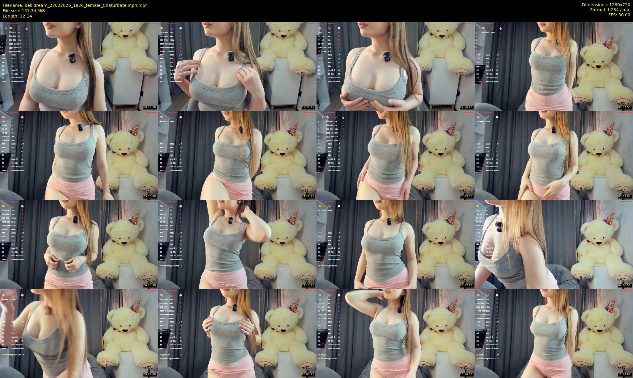 bellidream — 13 minute Chaturbate female cam show recording, 720p, Feb 23, 2026