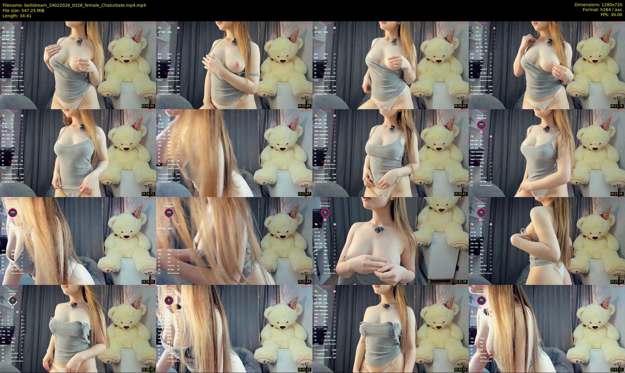 bellidream — 35 minute Chaturbate female cam show recording, 720p, Feb 24, 2026