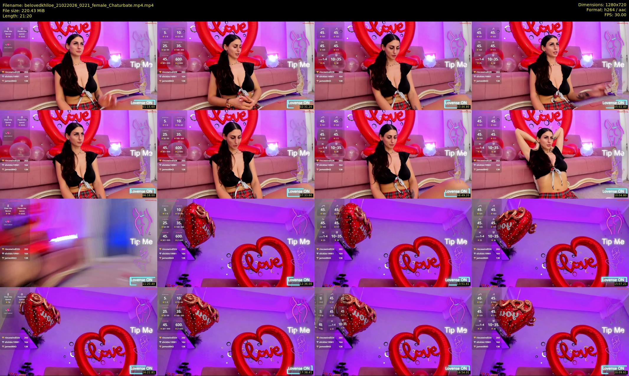 belovedkhlloe — 22 minute Chaturbate female cam show recording, 720p, Feb 21, 2026
