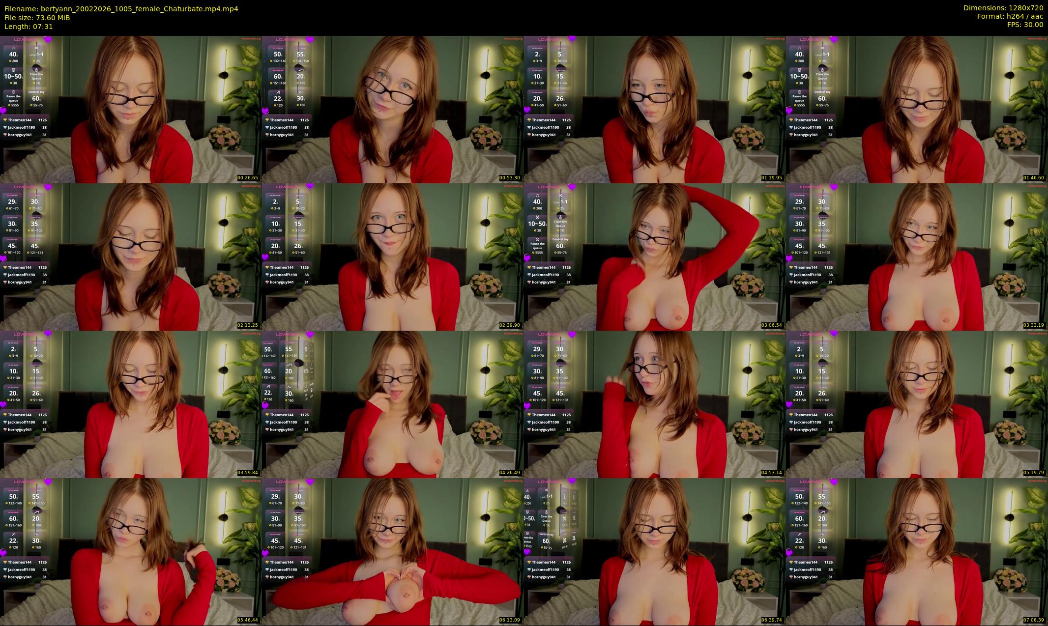 bertyann — 8 minute Chaturbate female cam show recording, 720p, Feb 20, 2026