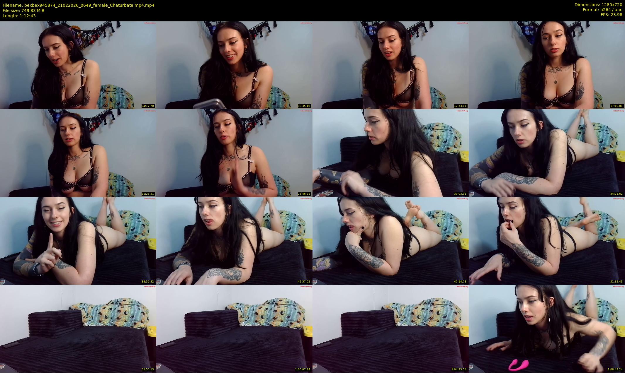 bexbex945874 — 73 minute Chaturbate female cam show recording, 720p, Feb 21, 2026