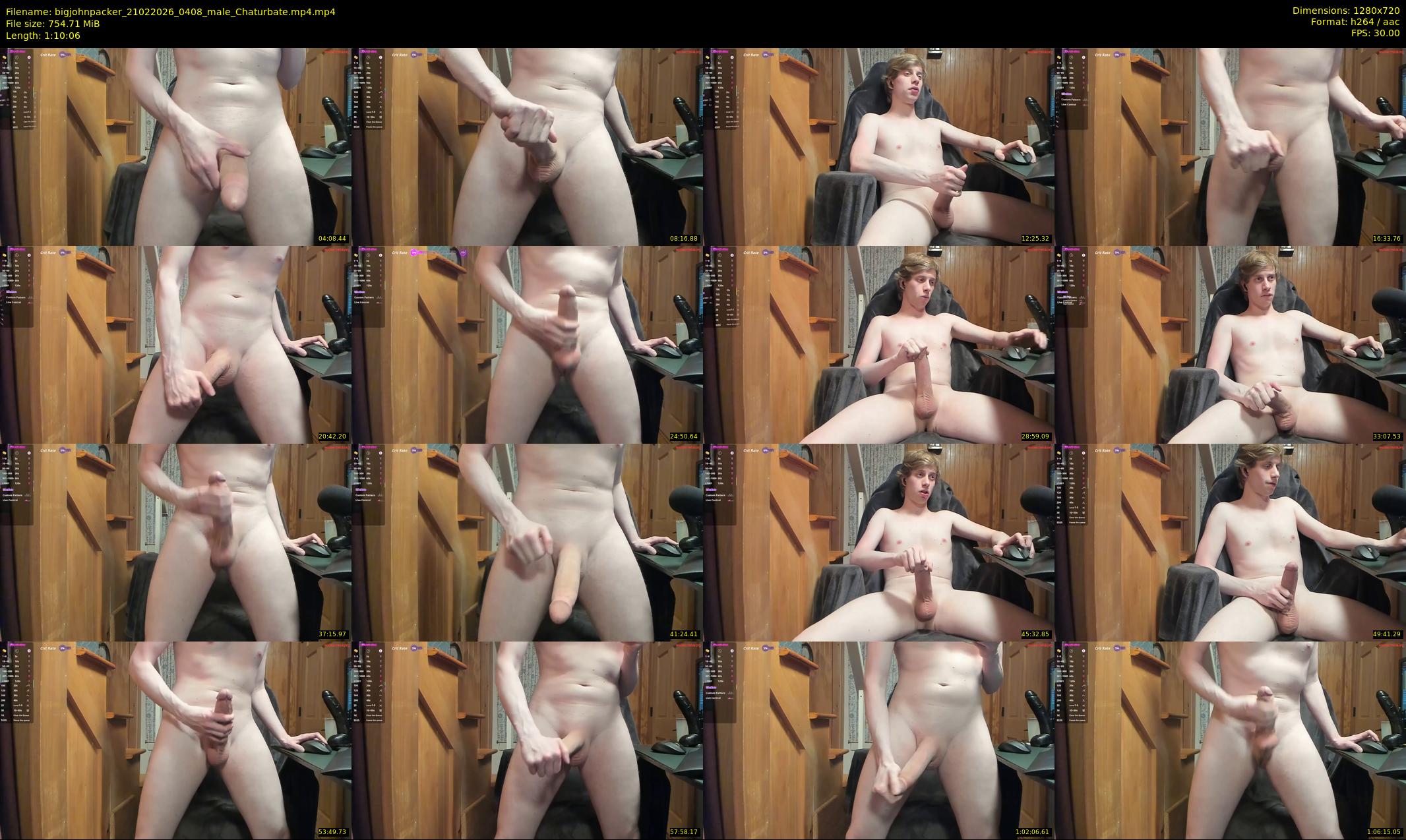 bigjohnpacker — 71 minute Chaturbate male cam show recording, 720p, Feb 21, 2026