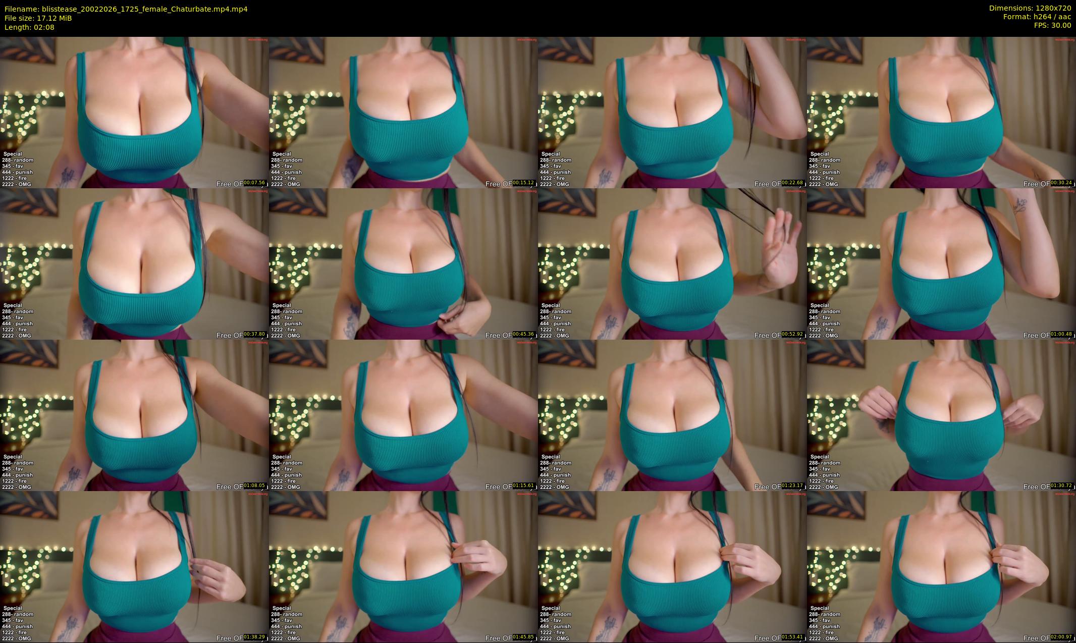 blisstease — 3 minute Chaturbate female cam show recording, 720p, Feb 20, 2026