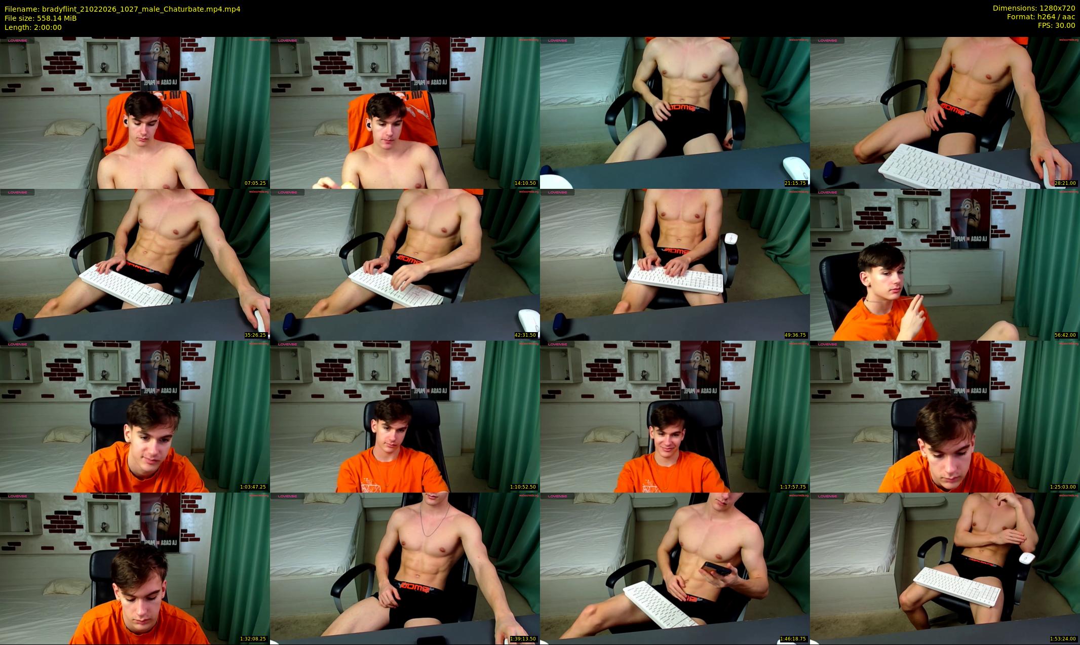 bradyflint — 120 minute Chaturbate male cam show recording, 720p, Feb 21, 2026