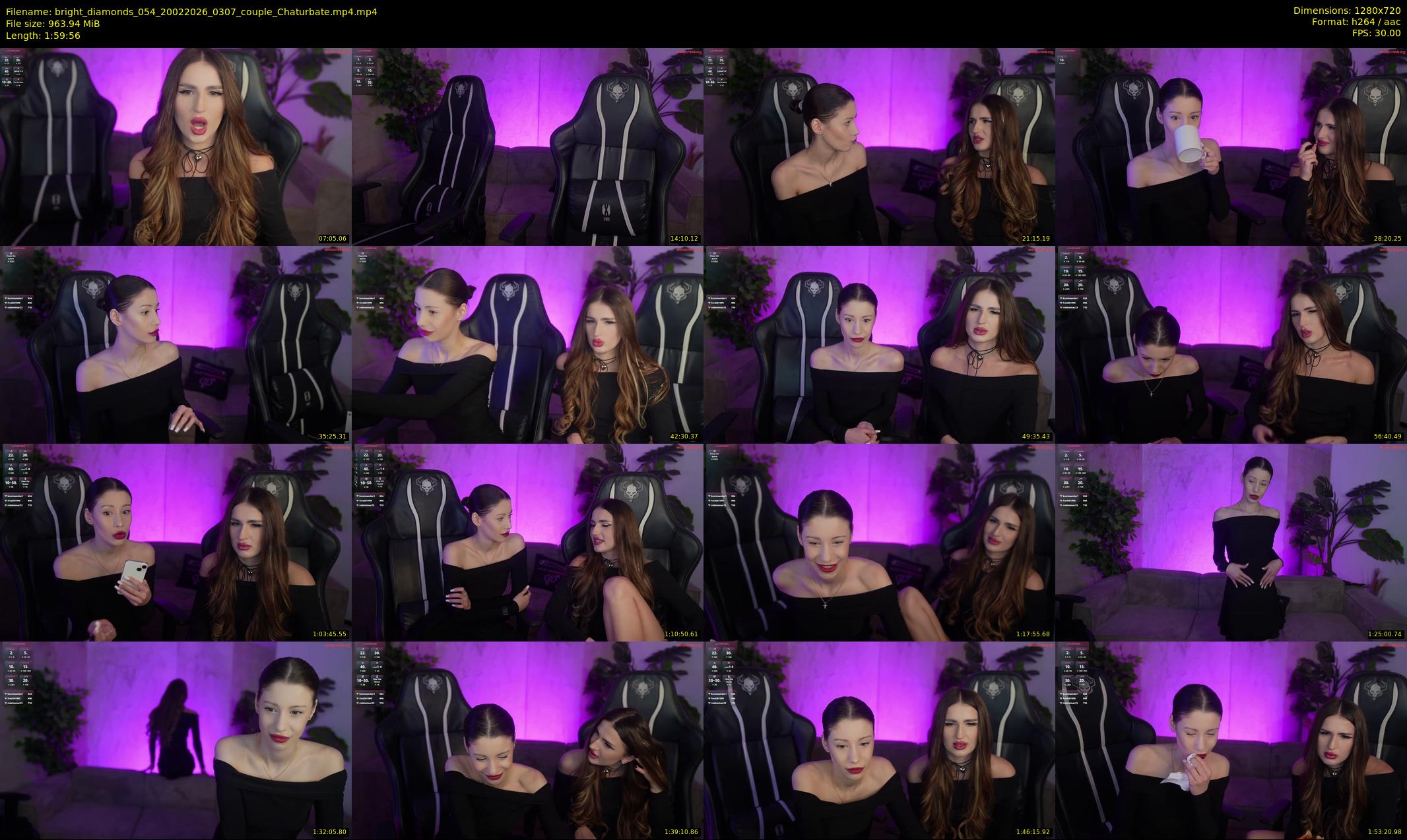 bright_diamonds_054 — 120 minute Chaturbate couple cam show recording, 720p, Feb 20, 2026
