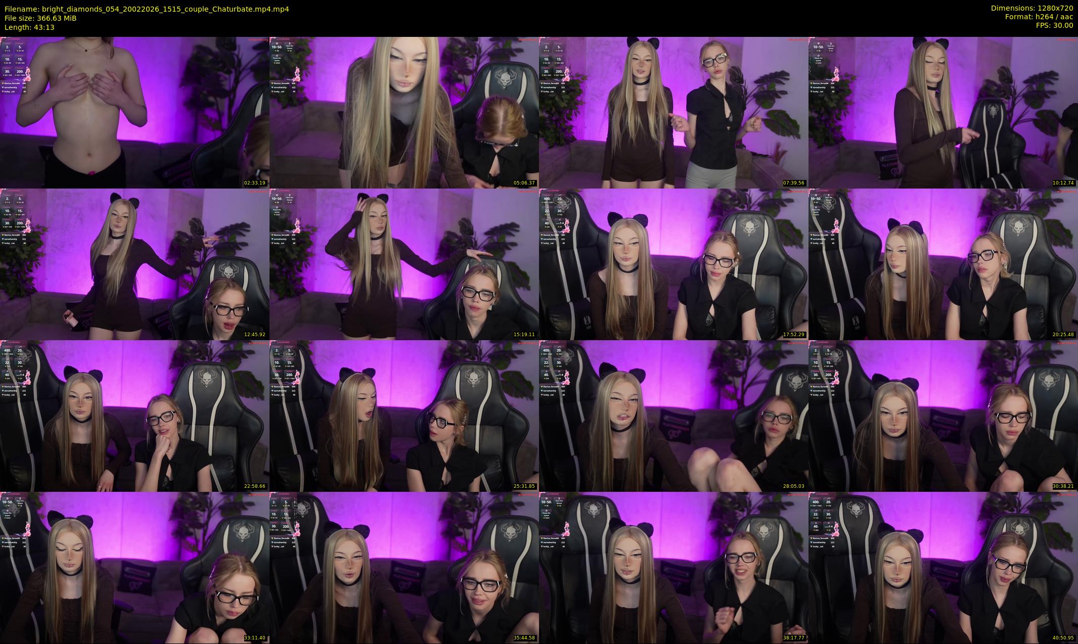 bright_diamonds_054 — 44 minute Chaturbate couple cam show recording, 720p, Feb 20, 2026