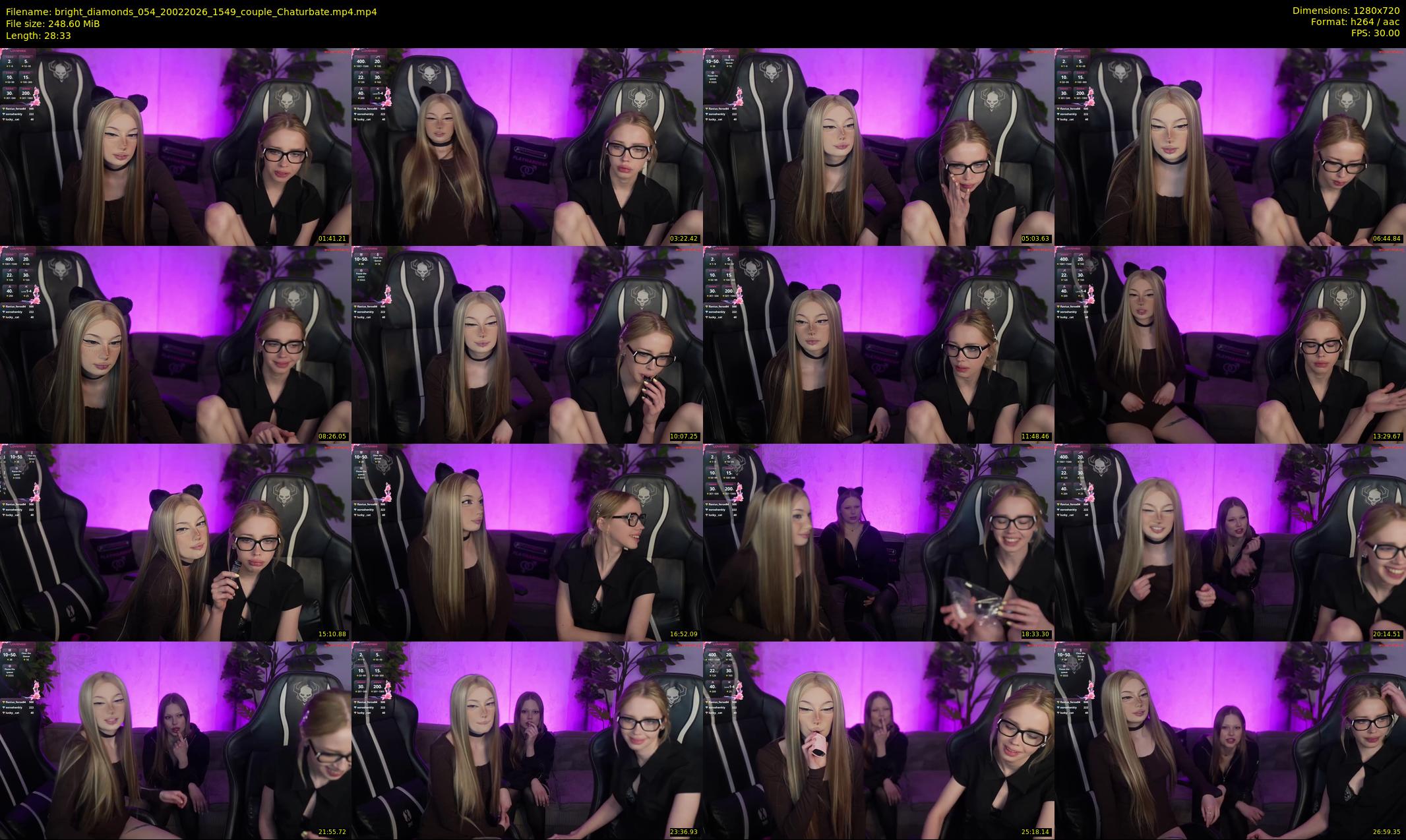 bright_diamonds_054 — 29 minute Chaturbate couple cam show recording, 720p, Feb 20, 2026