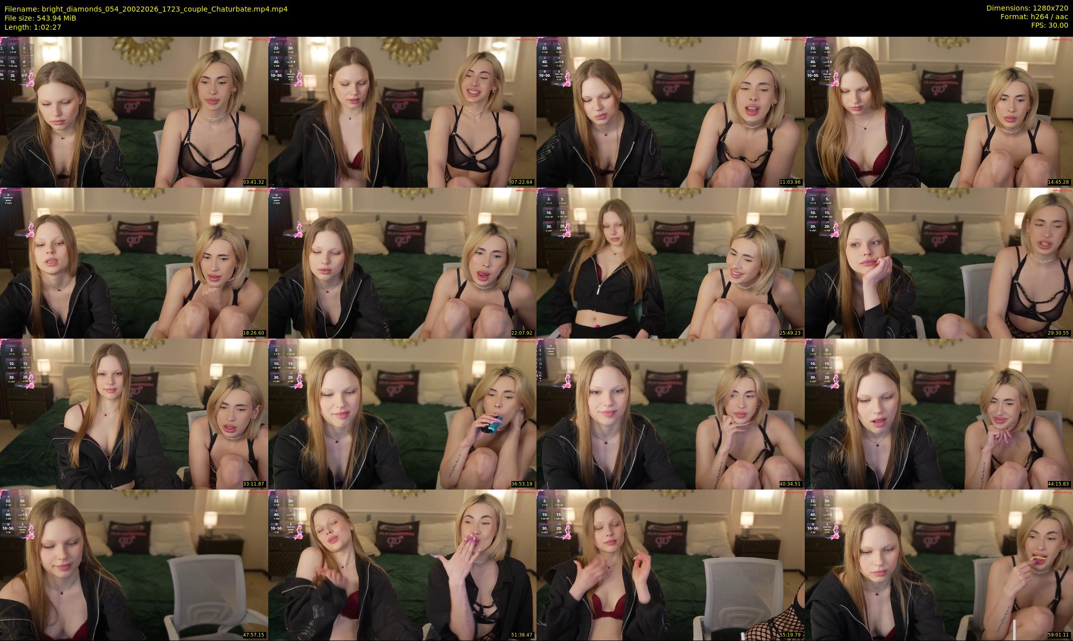 bright_diamonds_054 — 63 minute Chaturbate couple cam show recording, 720p, Feb 20, 2026
