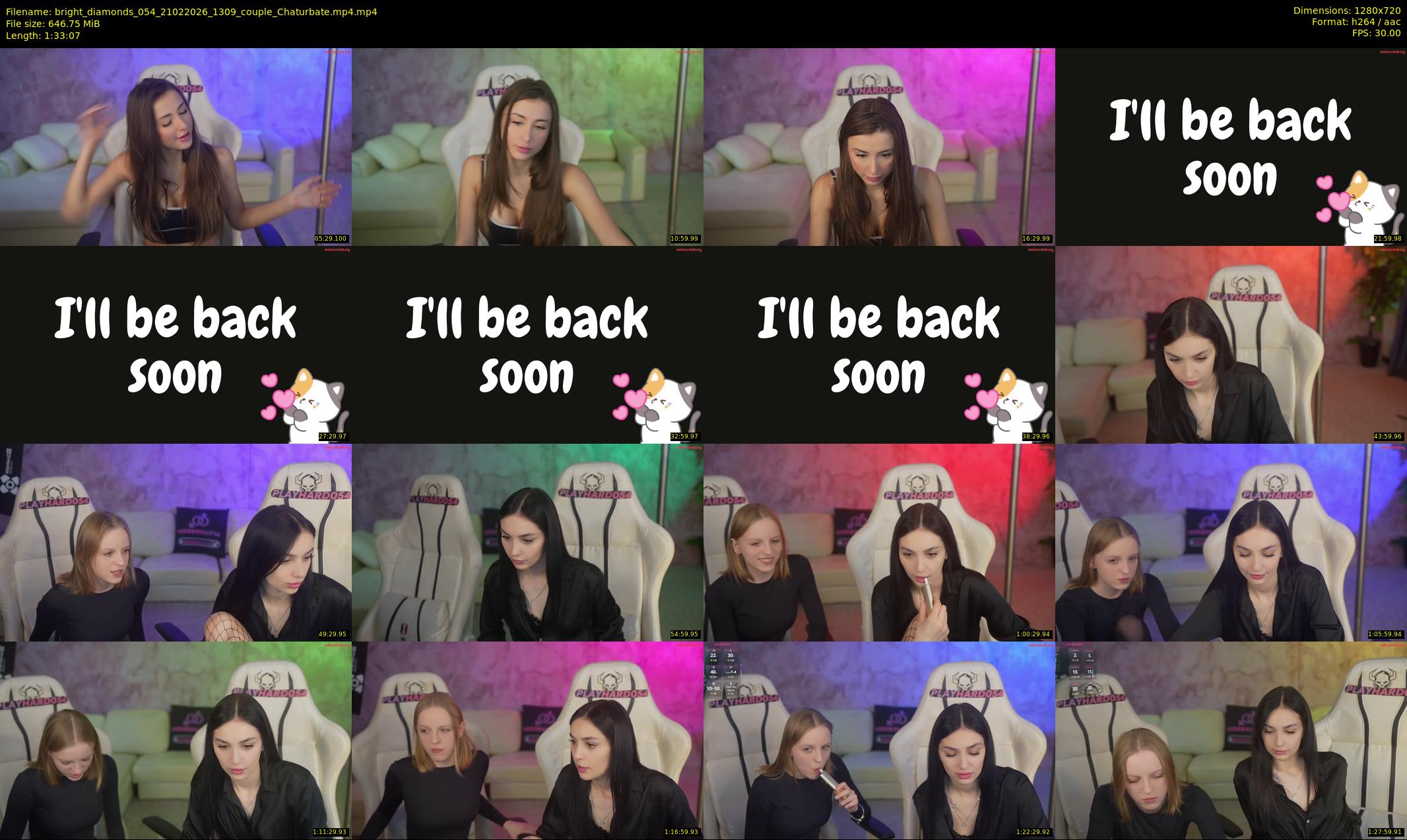 bright_diamonds_054 — 94 minute Chaturbate couple cam show recording, 720p, Feb 21, 2026
