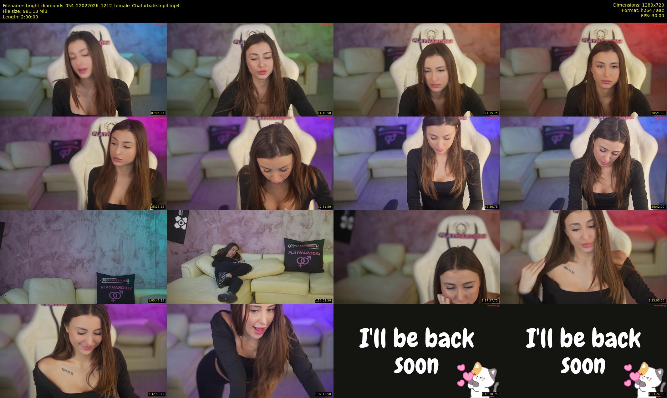 bright_diamonds_054 — 120 minute Chaturbate couple cam show recording, 720p, Feb 22, 2026