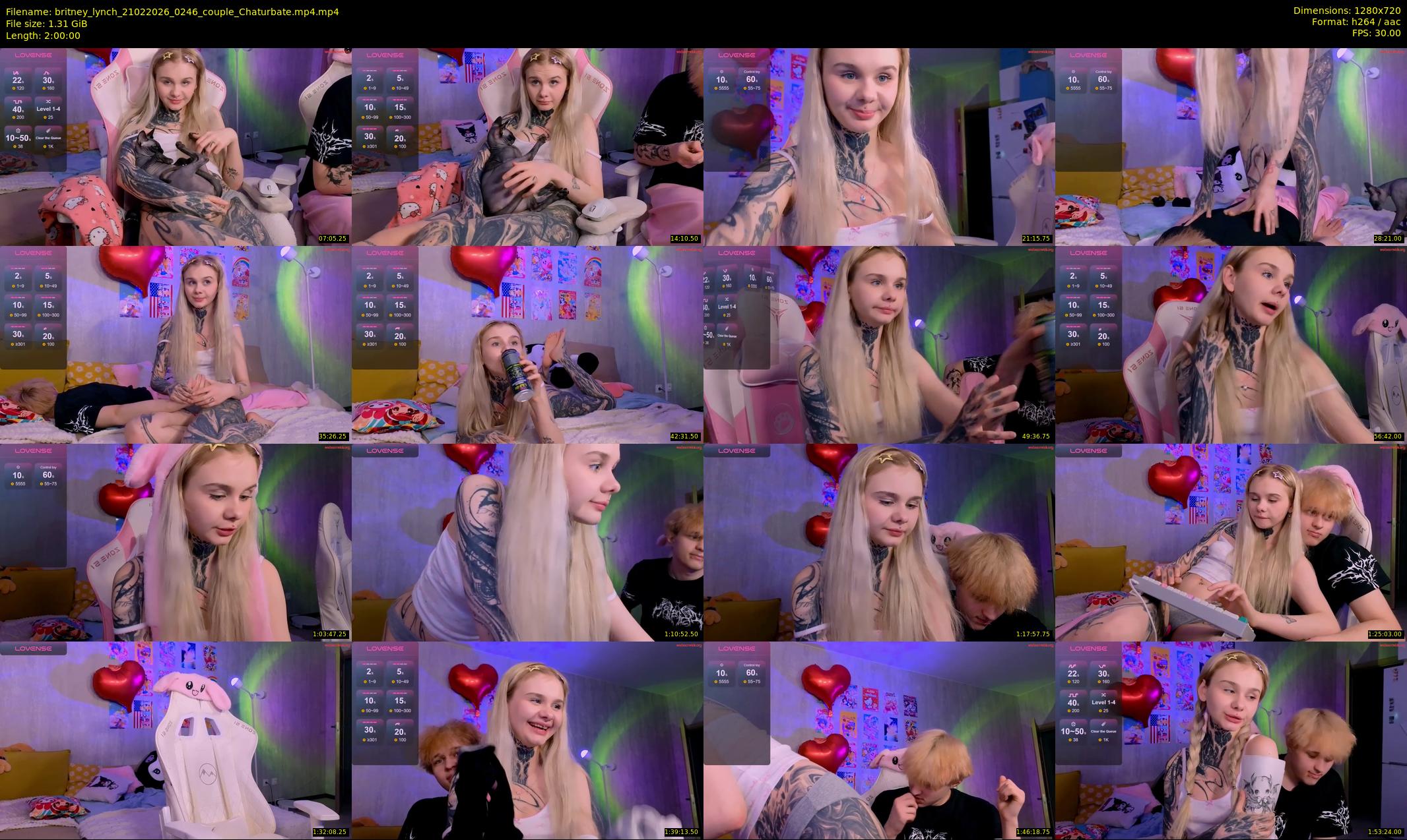 britney_lynch — 120 minute Chaturbate female cam show recording, 720p, Feb 21, 2026