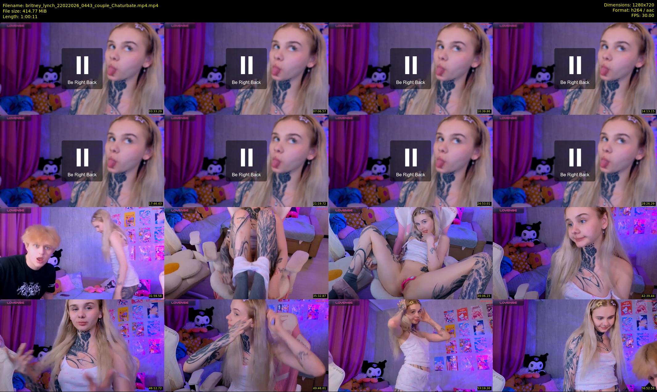 britney_lynch — 61 minute Chaturbate female cam show recording, 720p, Feb 22, 2026