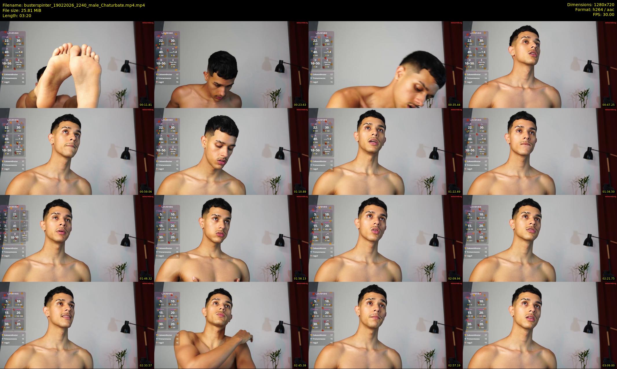 busterspinter — 4 minute Chaturbate male cam show recording, 720p, Feb 19, 2026