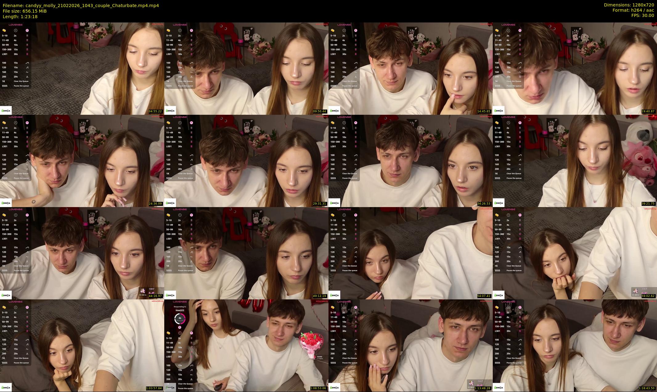candyy_molly — 84 minute Chaturbate couple cam show recording, 720p, Feb 21, 2026