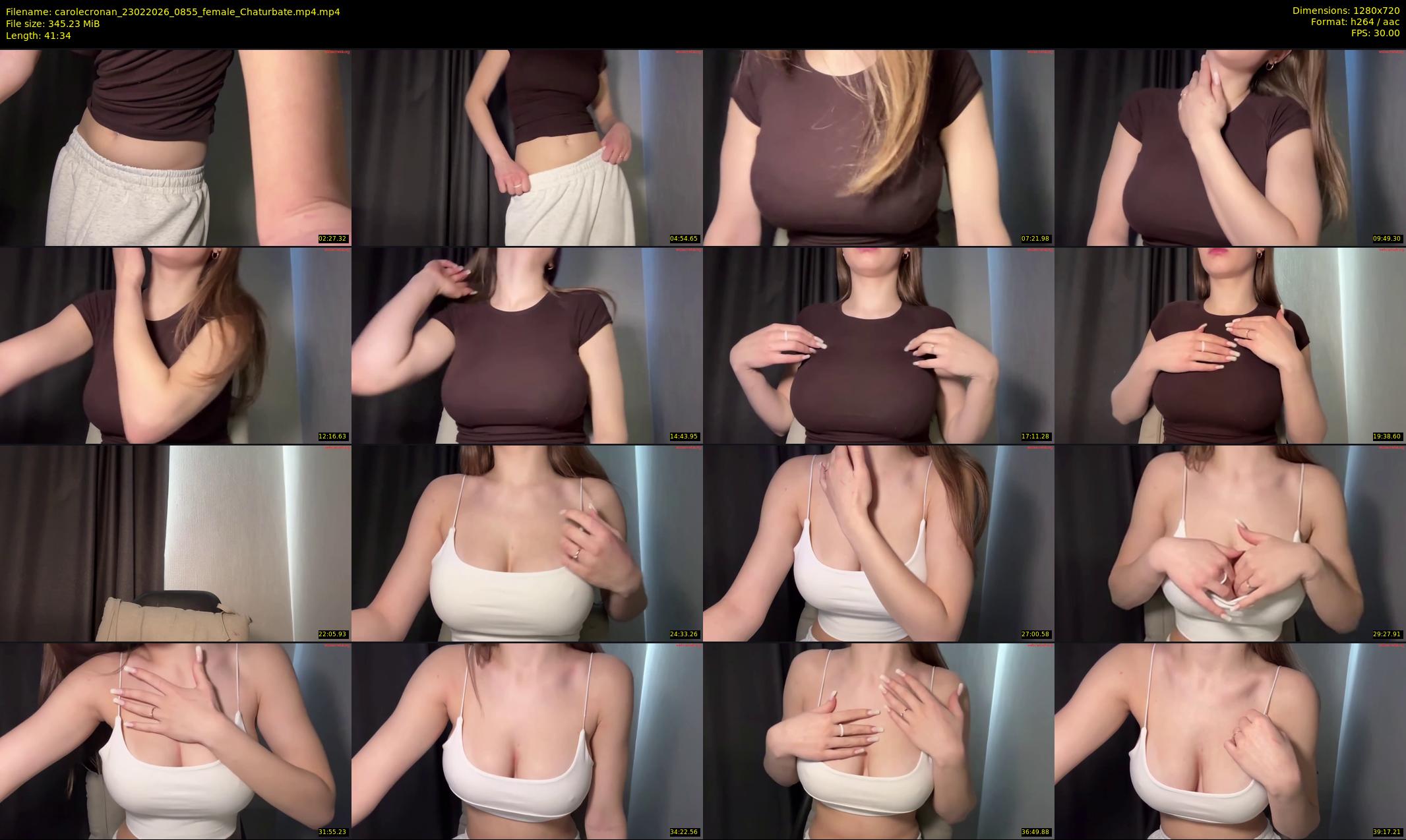 carolecronan — 42 minute Chaturbate female cam show recording, 720p, Feb 23, 2026