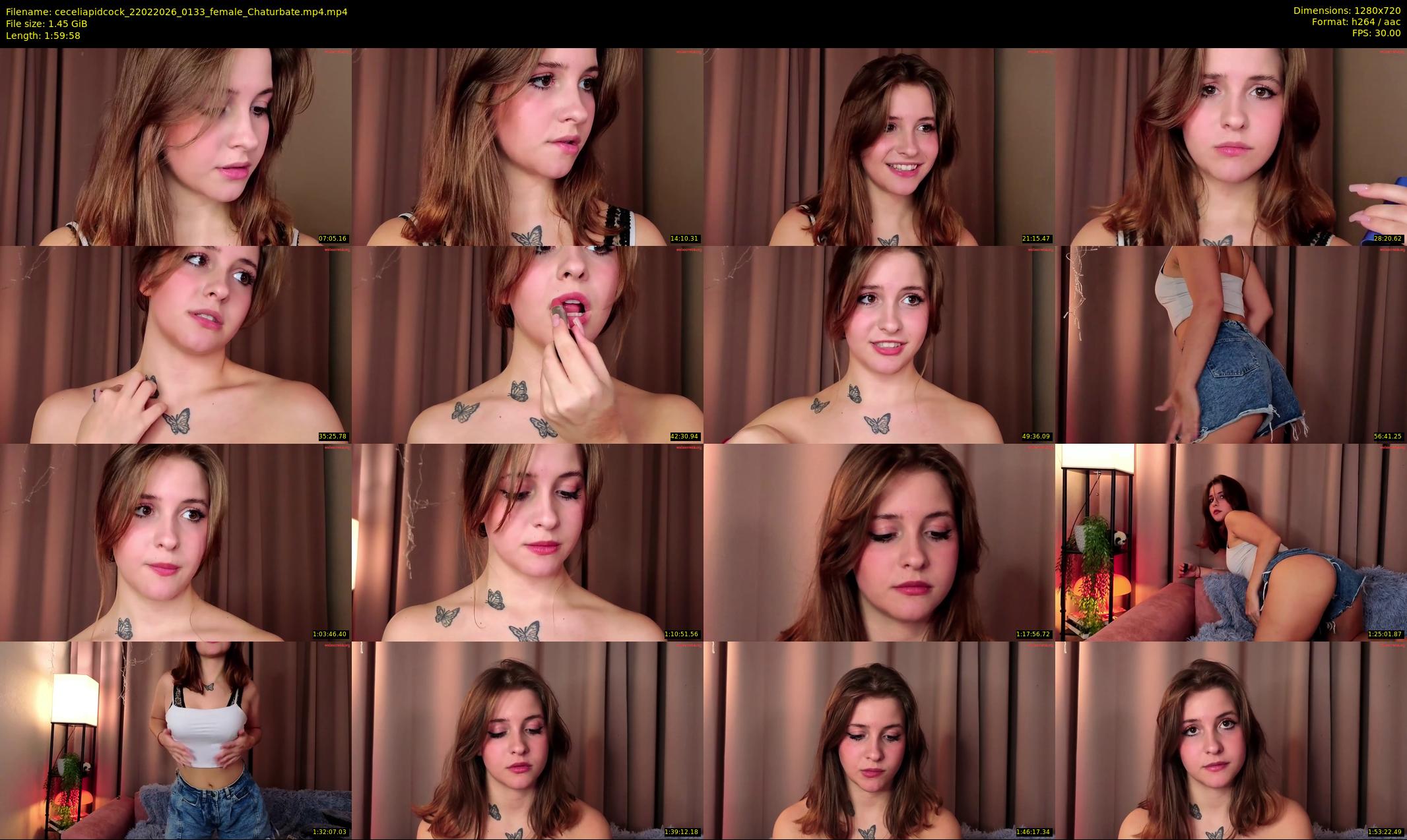 ceceliapidcock — 120 minute Chaturbate female cam show recording, 720p, Feb 22, 2026