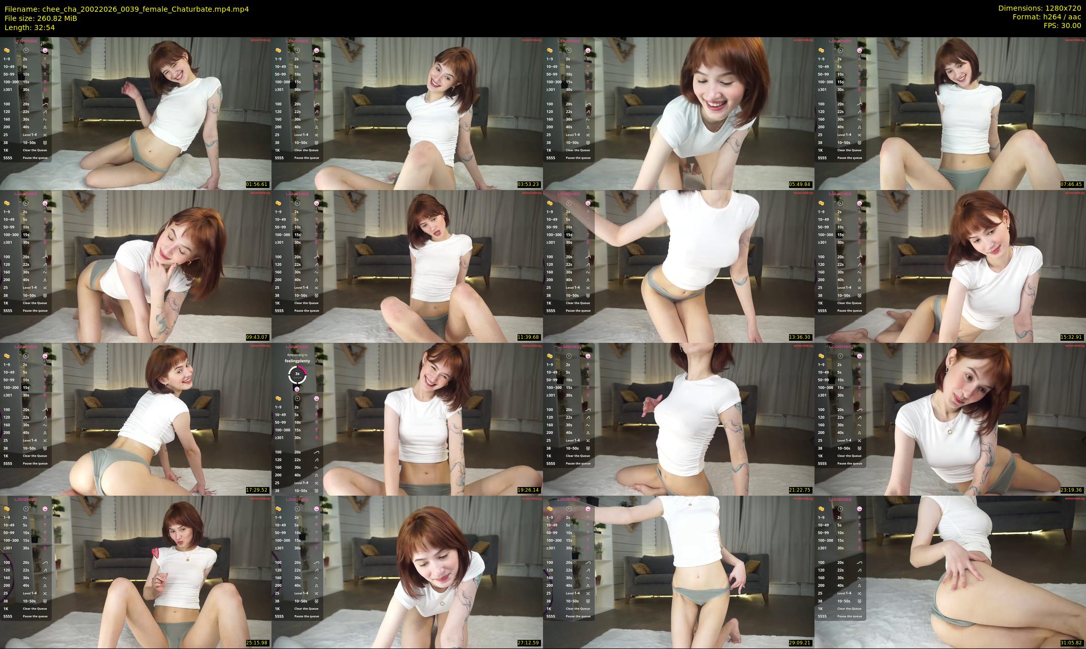 chee_cha — 33 minute Chaturbate female cam show recording, 720p, Feb 20, 2026