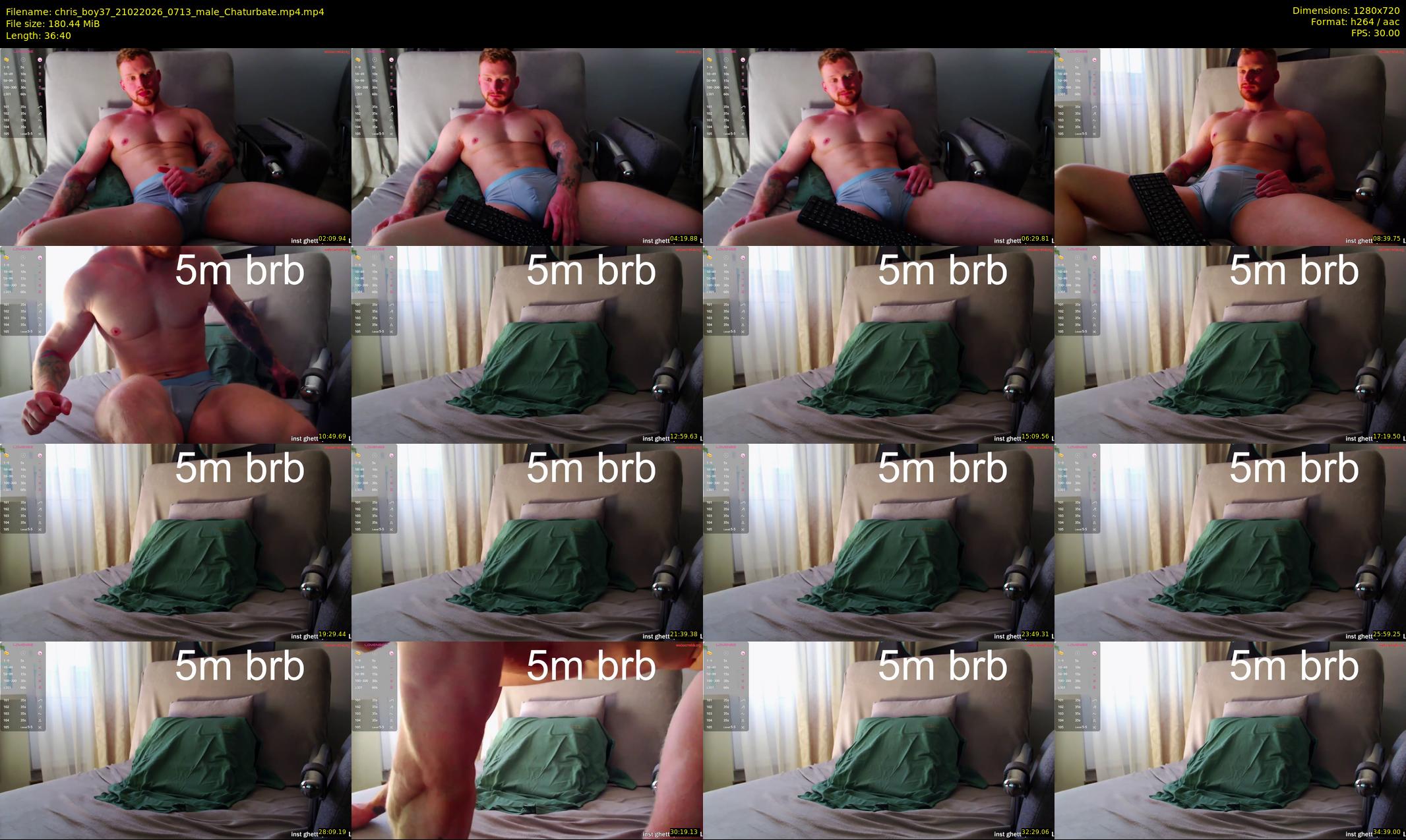 chris_boy37 — 37 minute Chaturbate male cam show recording, 720p, Feb 21, 2026
