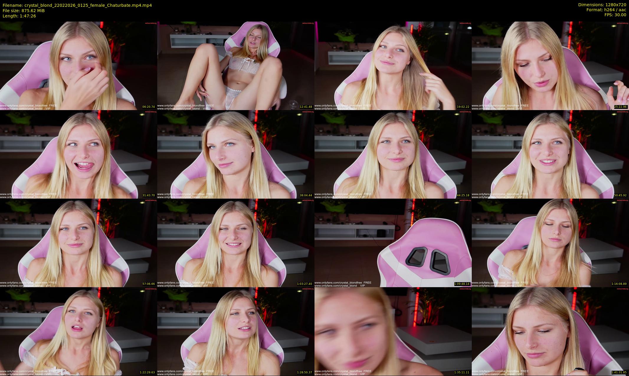 crystal_blond — 108 minute Chaturbate female cam show recording, 720p, Feb 22, 2026