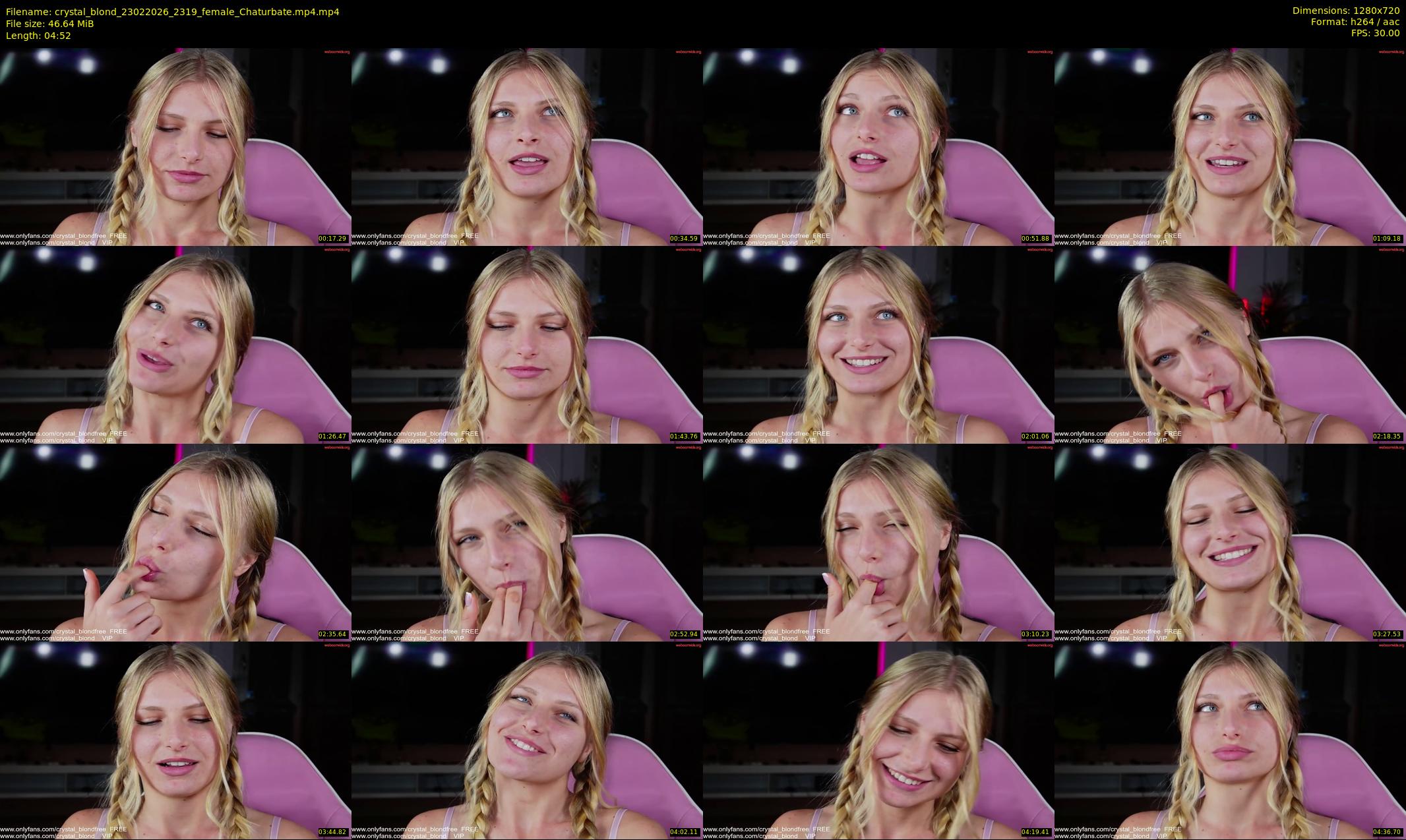 crystal_blond — 5 minute Chaturbate female cam show recording, 720p, Feb 23, 2026