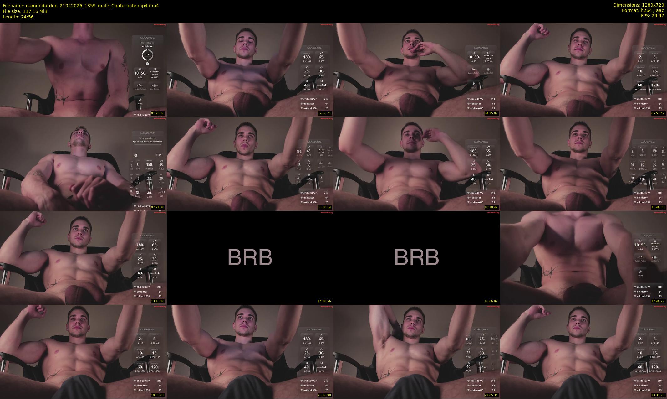 damondurden — 25 minute Chaturbate male cam show recording, 720p, Feb 21, 2026