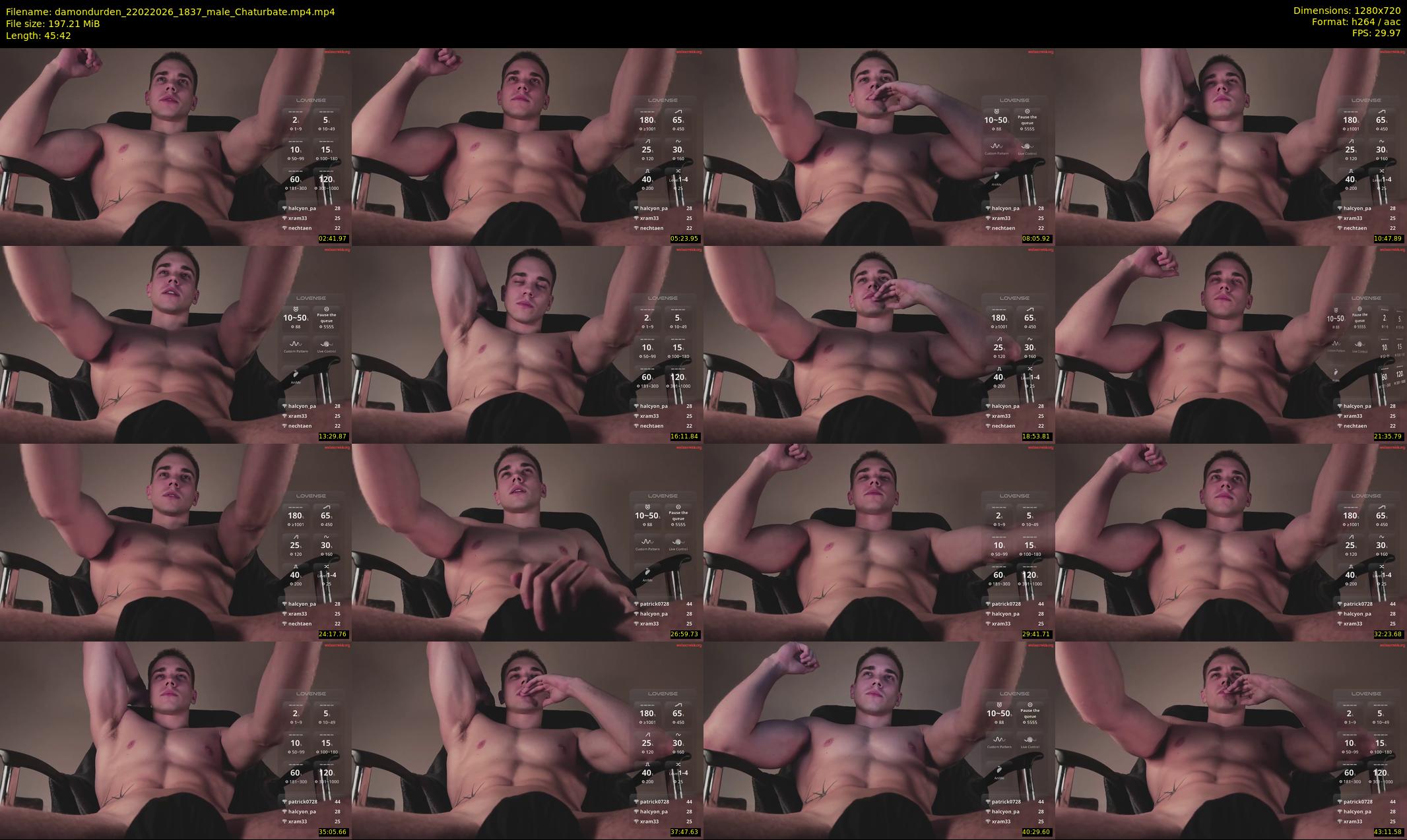 damondurden — 46 minute Chaturbate male cam show recording, 720p, Feb 22, 2026