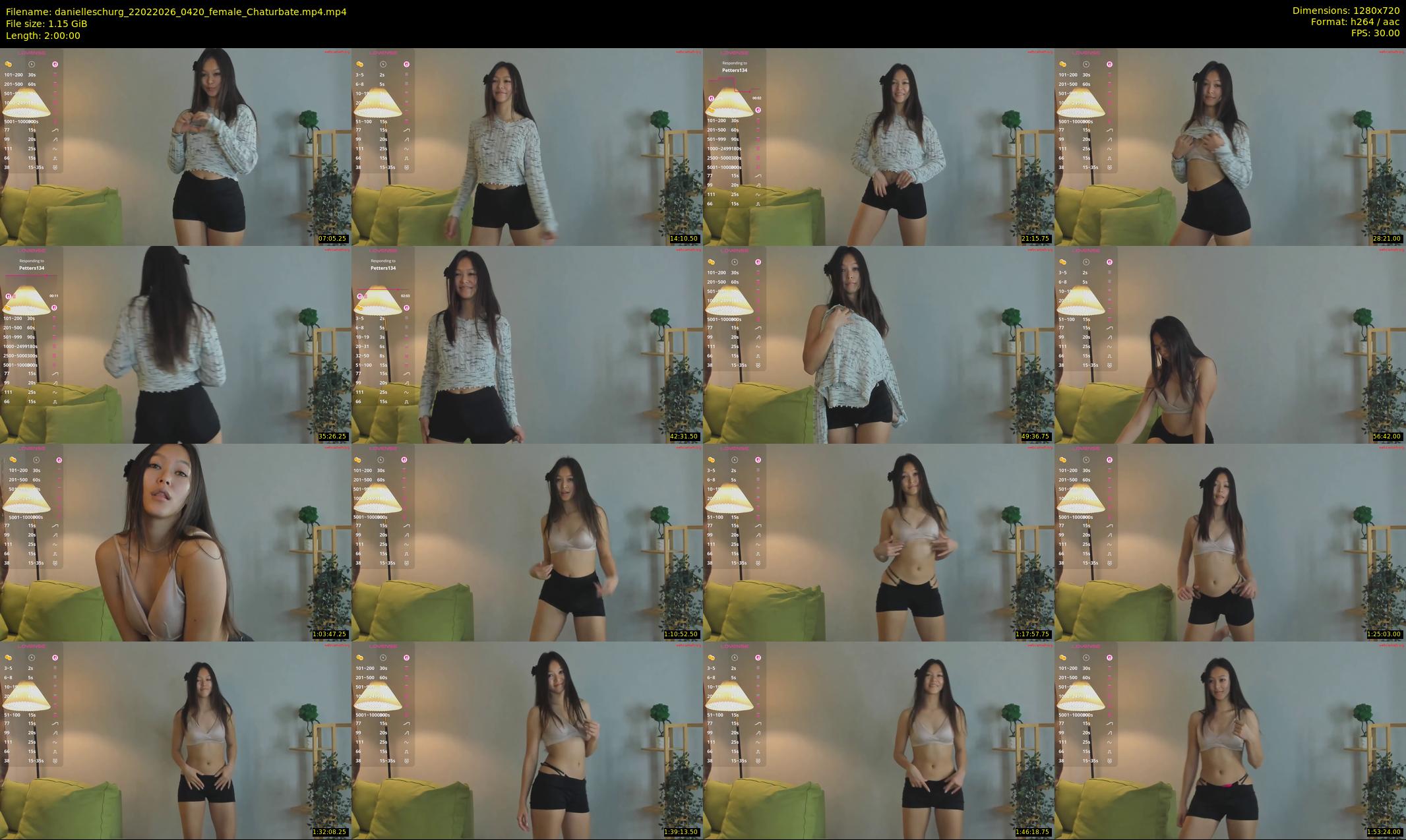 danielleschurg — 120 minute Chaturbate female cam show recording, 720p, Feb 22, 2026