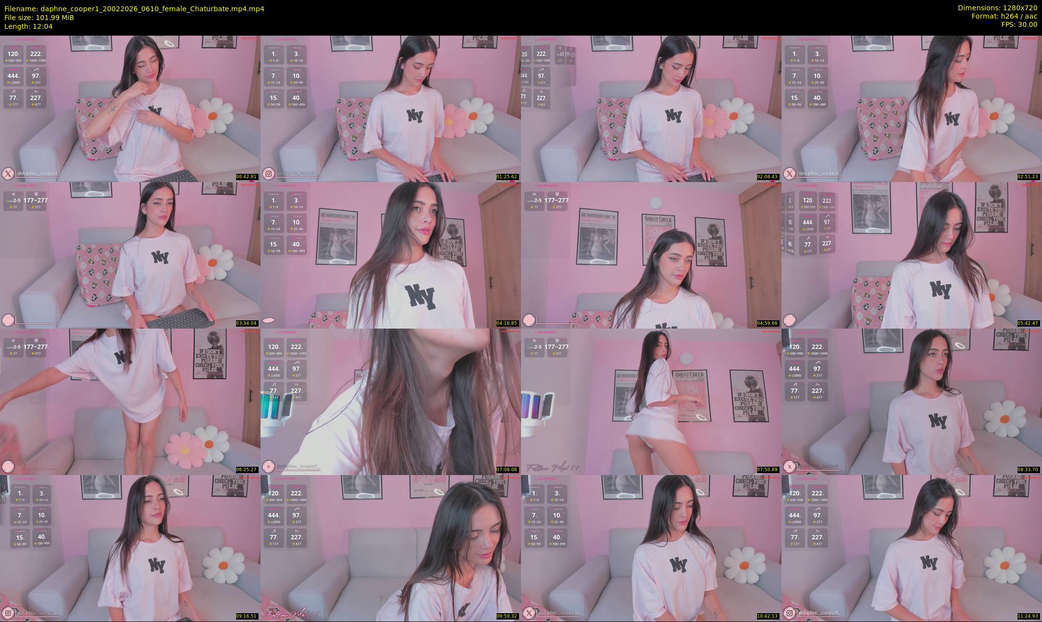daphne_cooper1 — 13 minute Chaturbate female cam show recording, 720p, Feb 20, 2026