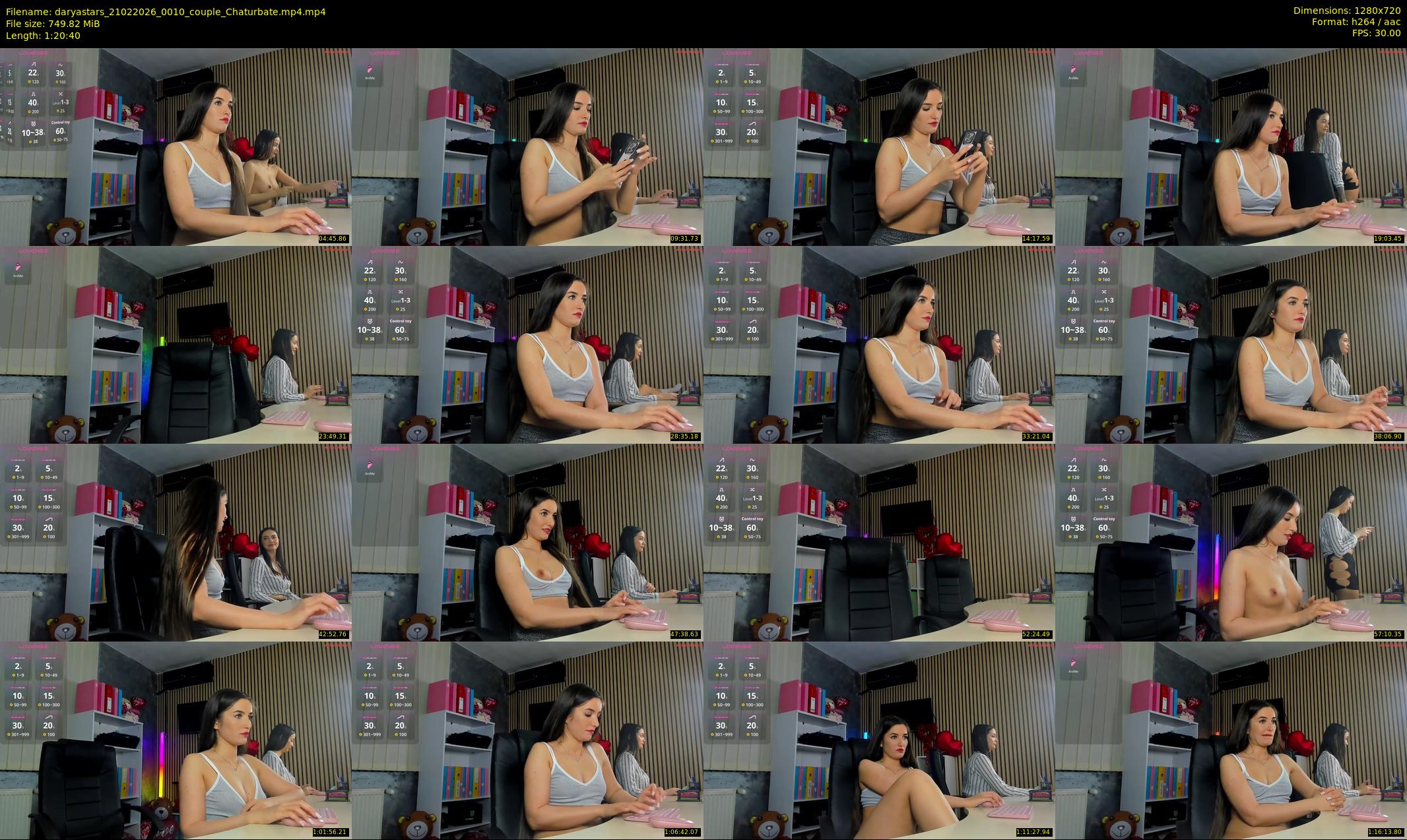 daryastars — 81 minute Chaturbate couple cam show recording, 720p, Feb 21, 2026