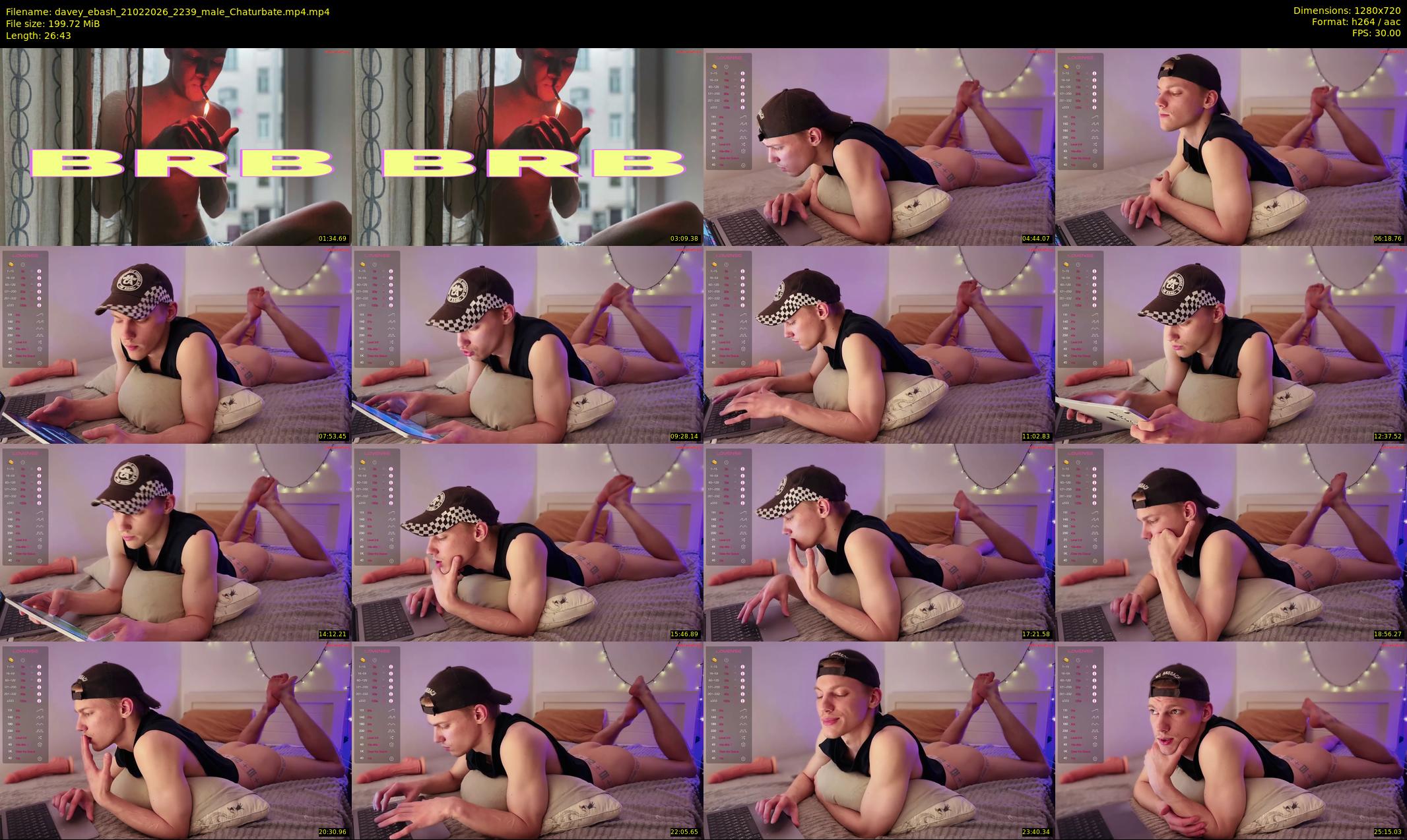 davey_ebash — 27 minute Chaturbate male cam show recording, 720p, Feb 21, 2026