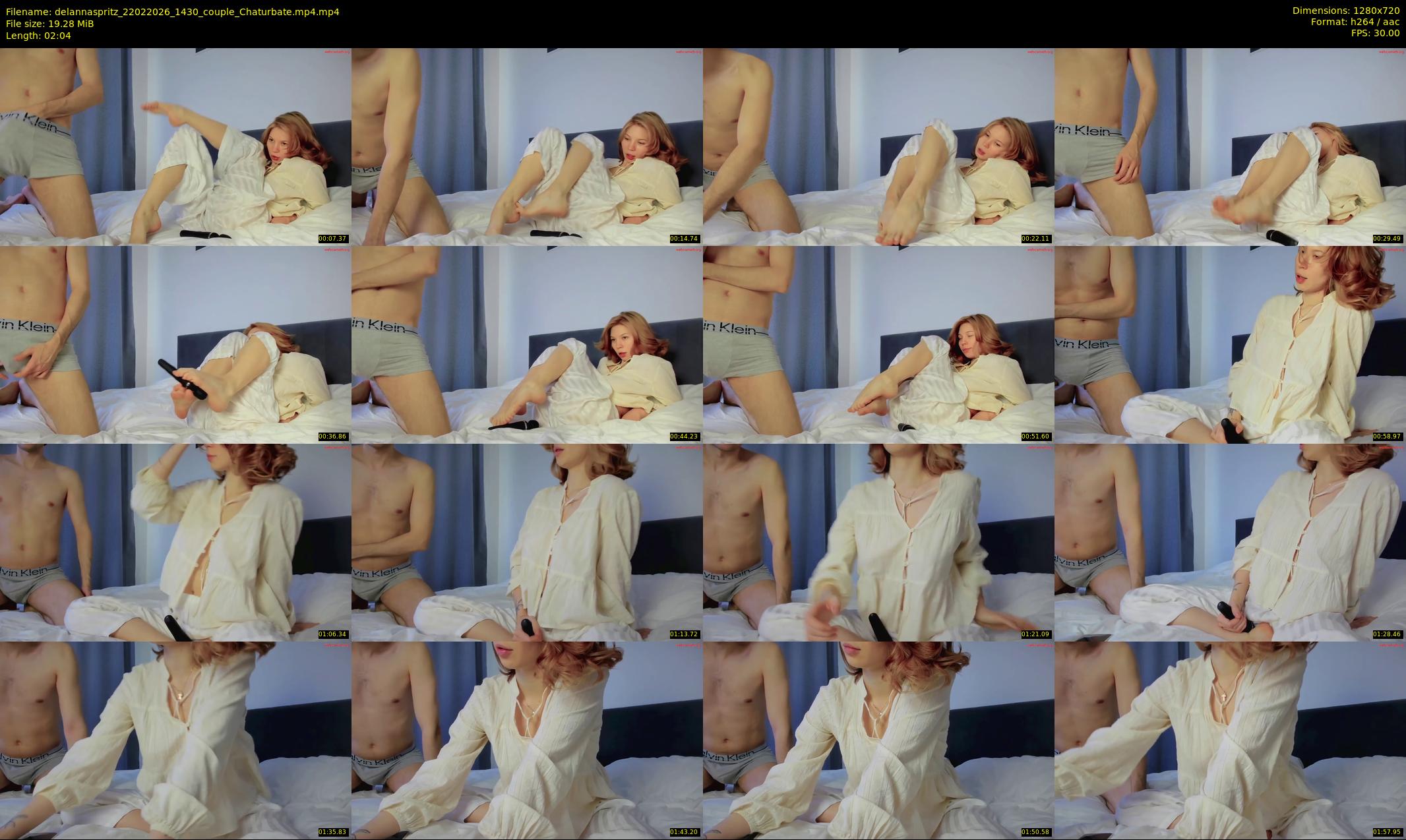 delannaspritz — 3 minute Chaturbate couple cam show recording, 720p, Feb 22, 2026