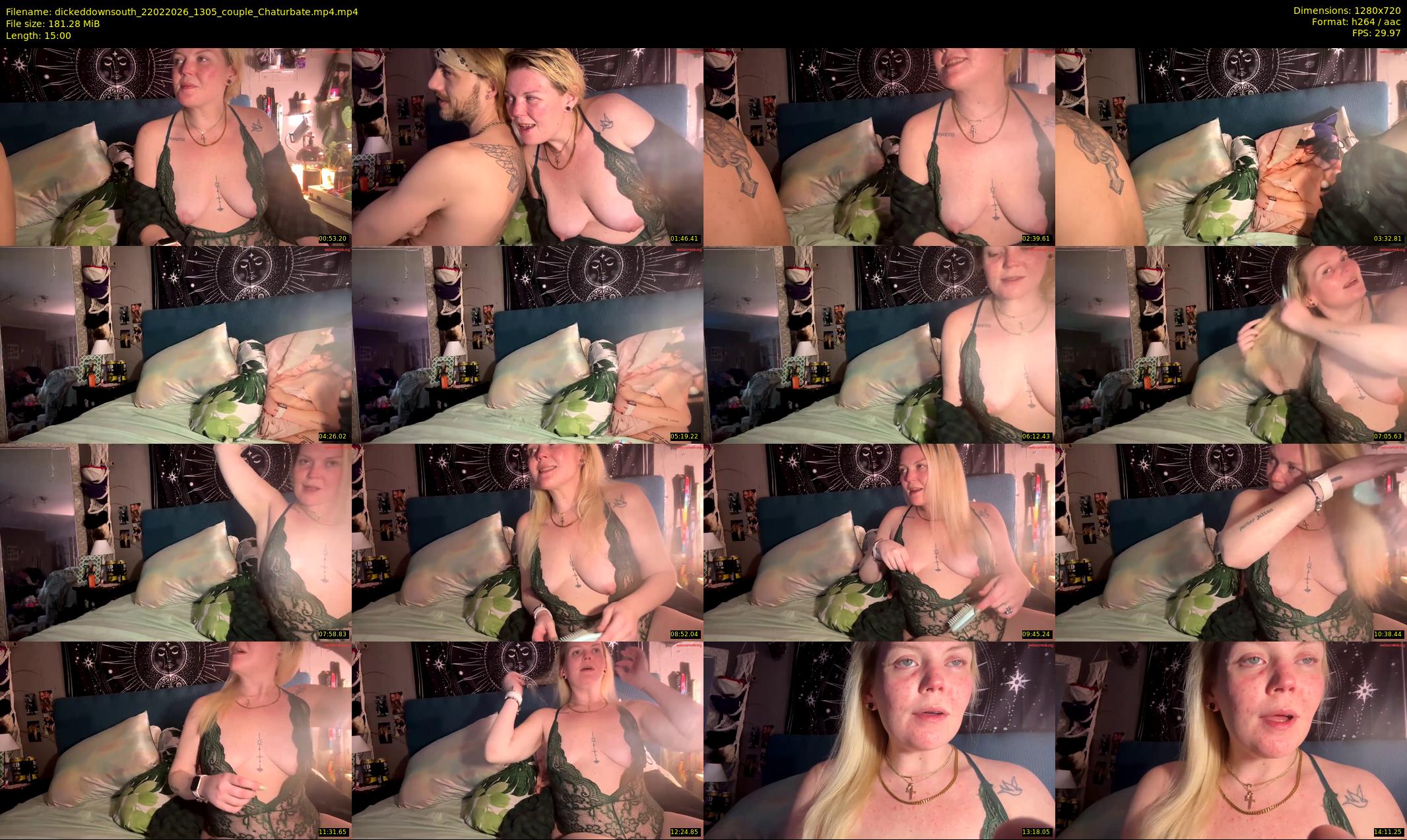 dickeddownsouth — 15 minute Chaturbate couple cam show recording, 720p, Feb 22, 2026