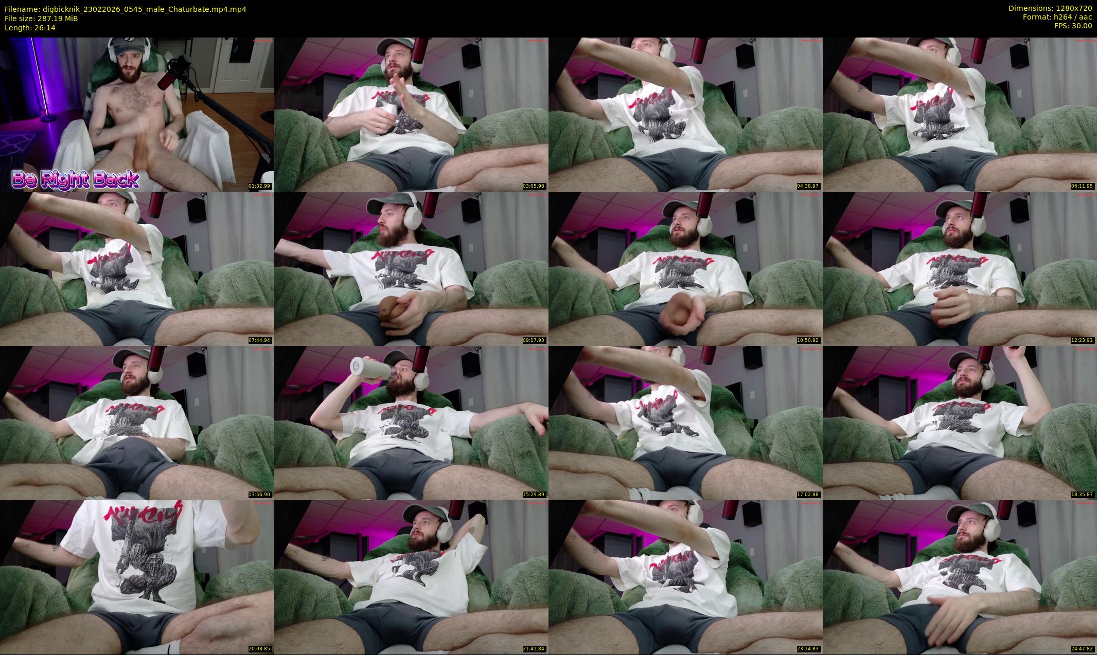 digbicknik — 27 minute Chaturbate male cam show recording, 720p, Feb 23, 2026