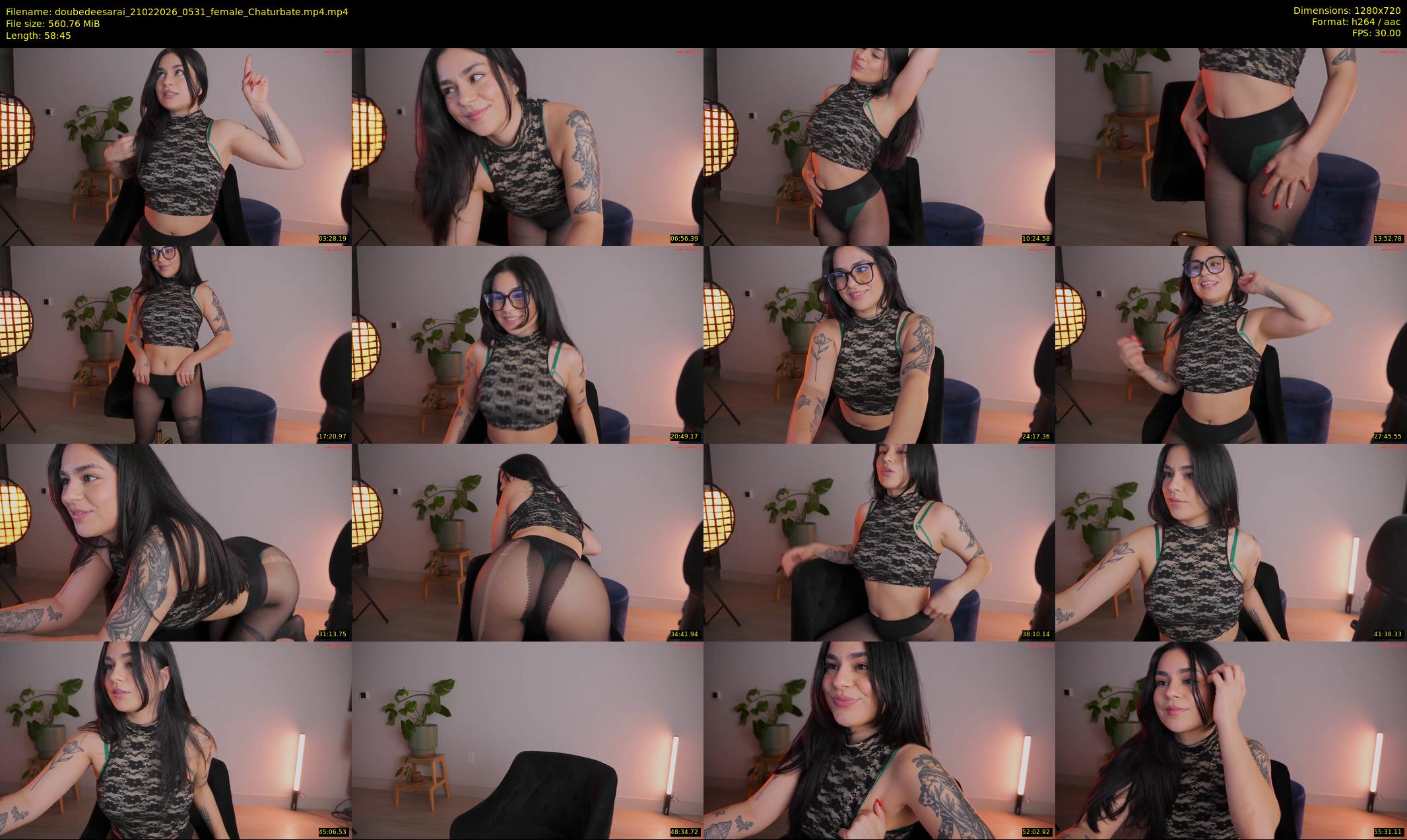 doubedeesarai — 59 minute Chaturbate female cam show recording, 720p, Feb 21, 2026