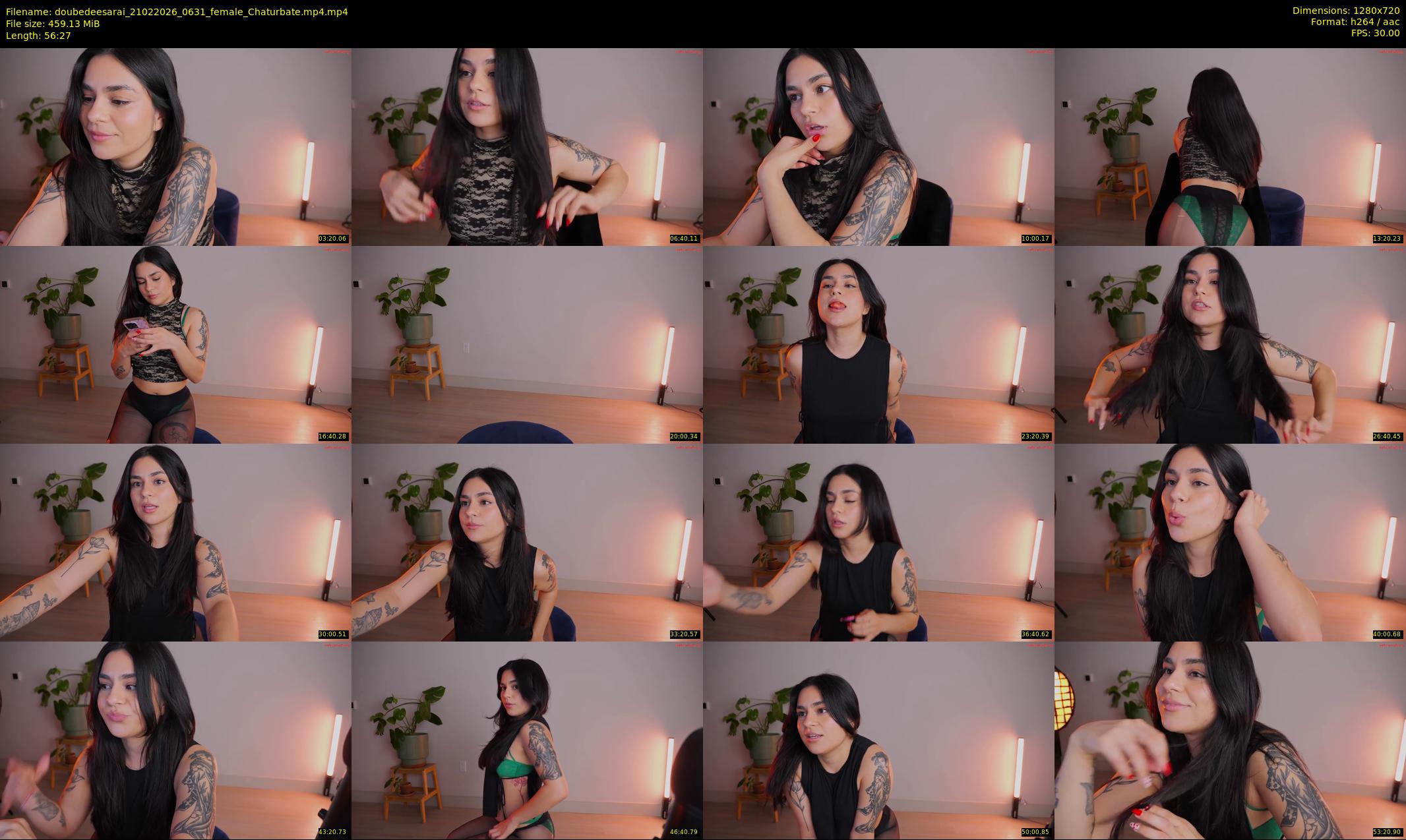 doubedeesarai — 57 minute Chaturbate female cam show recording, 720p, Feb 21, 2026