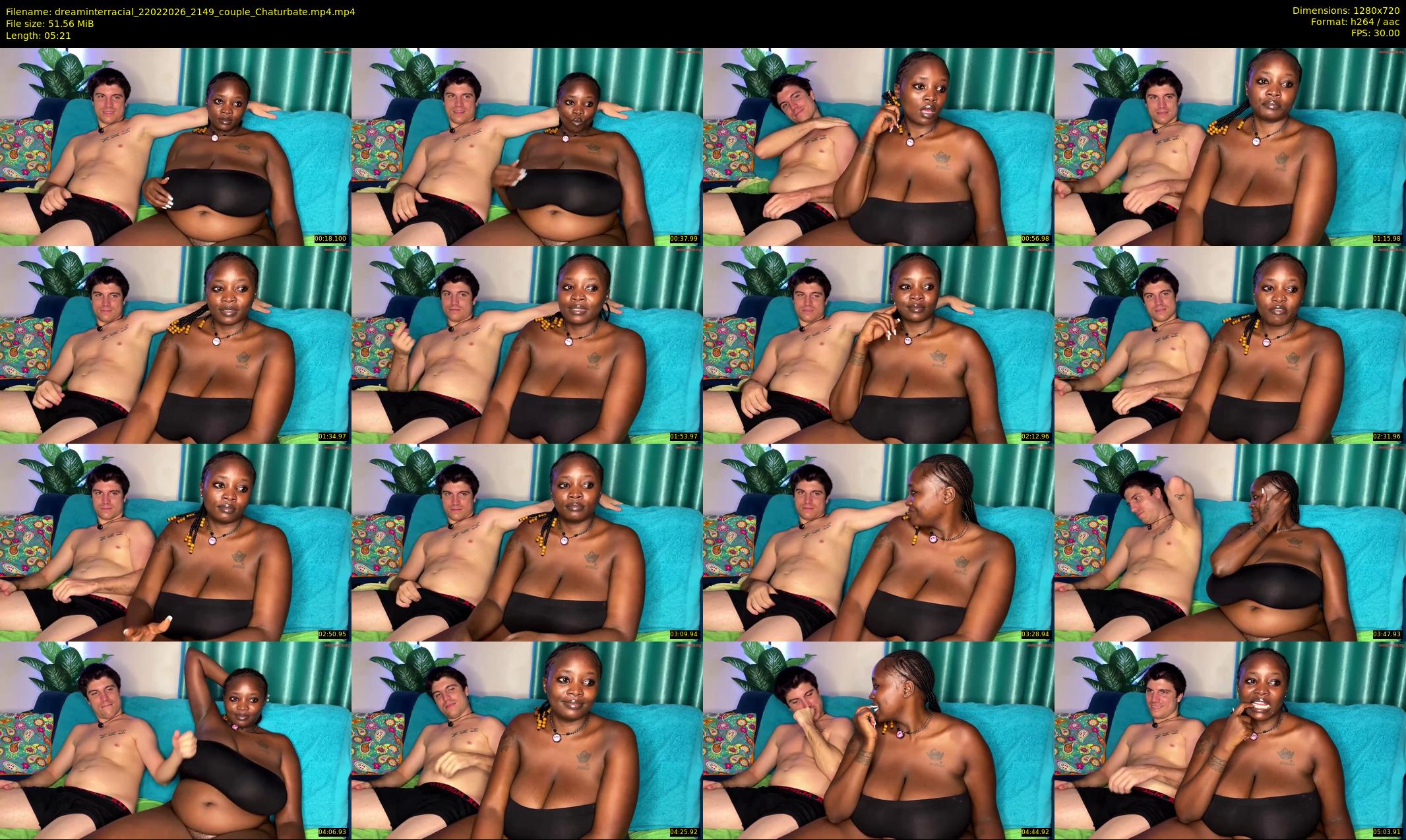 dreaminterracial — 6 minute Chaturbate couple cam show recording, 720p, Feb 22, 2026