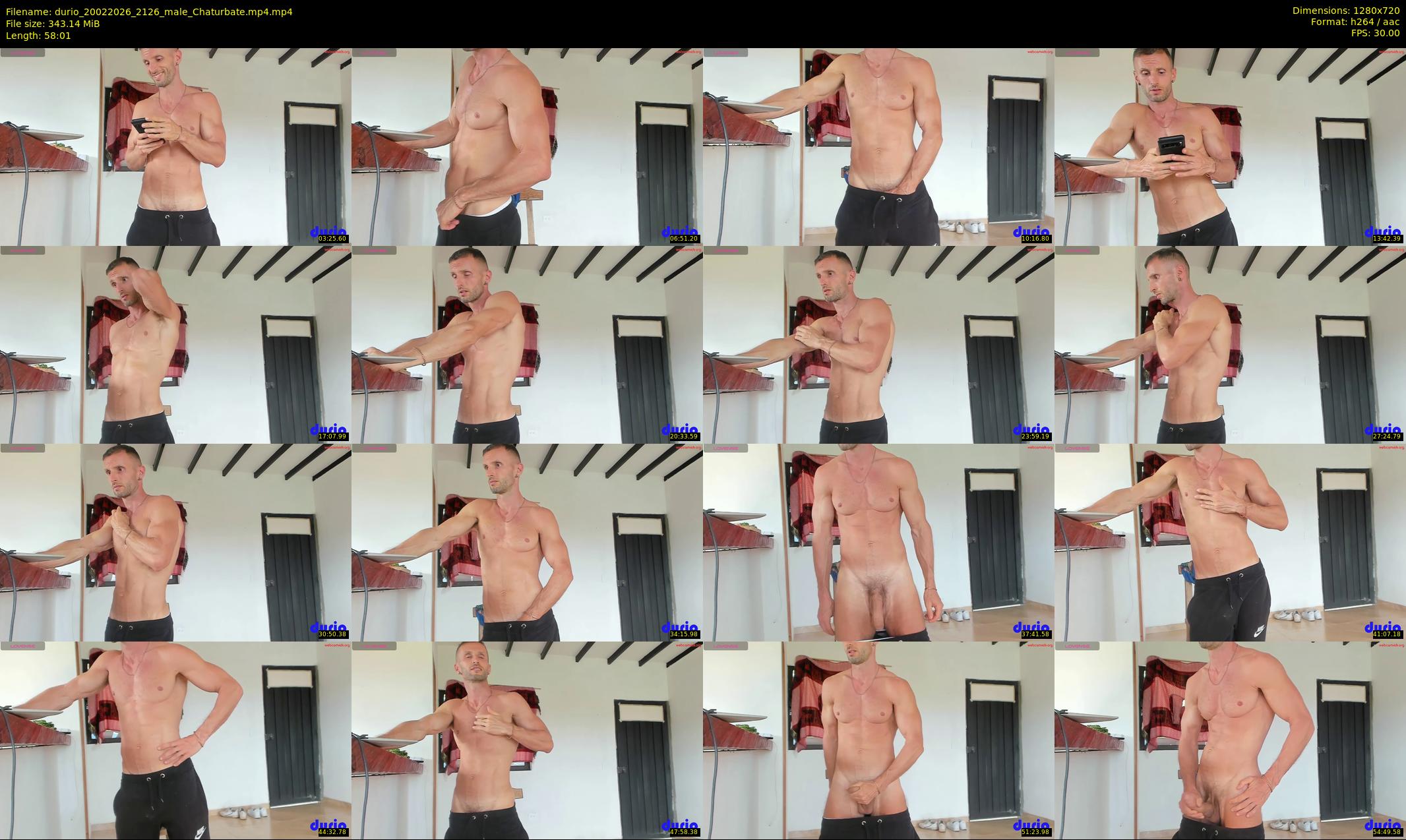 durio — 59 minute Chaturbate male cam show recording, 720p, Feb 20, 2026