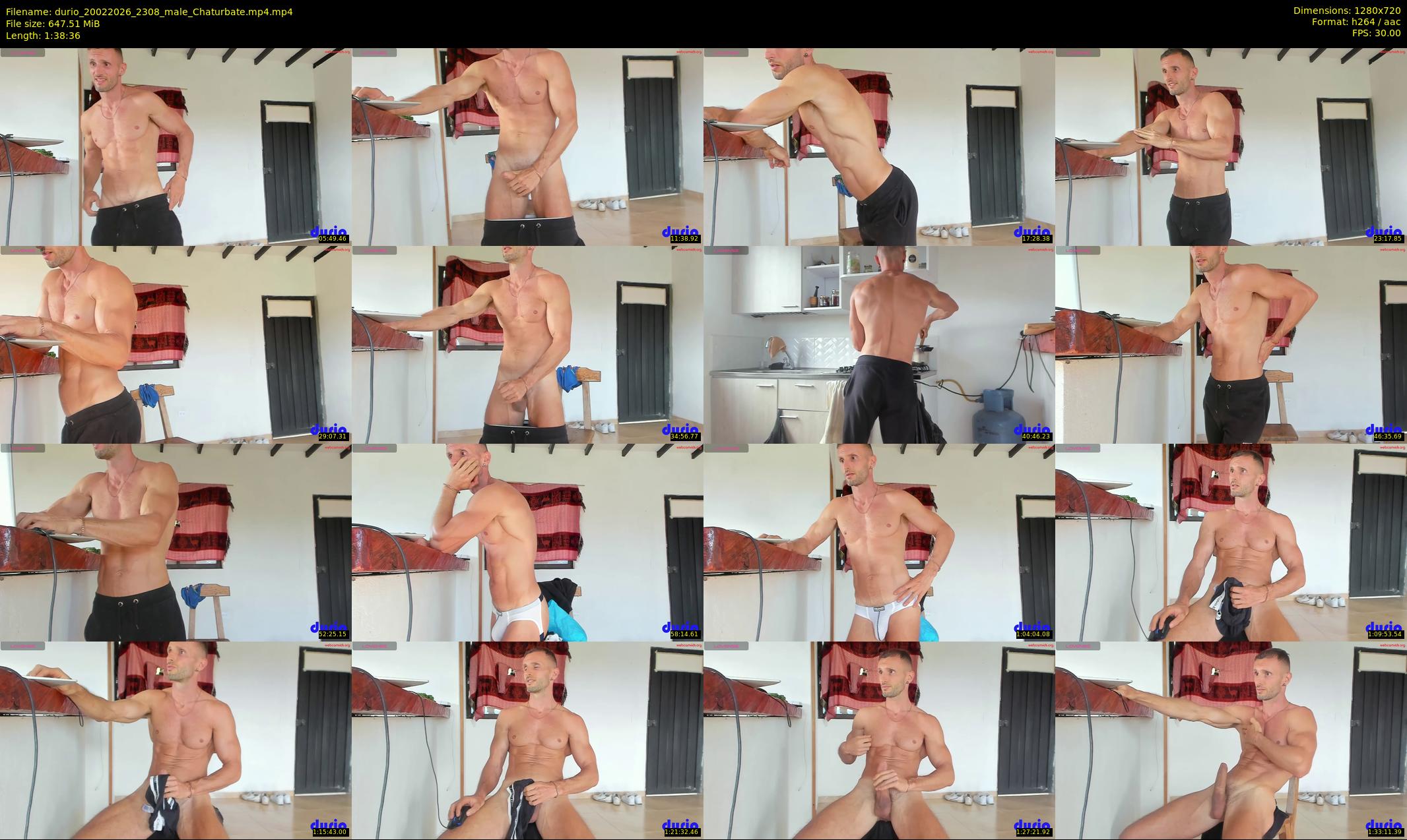 durio — 99 minute Chaturbate male cam show recording, 720p, Feb 20, 2026