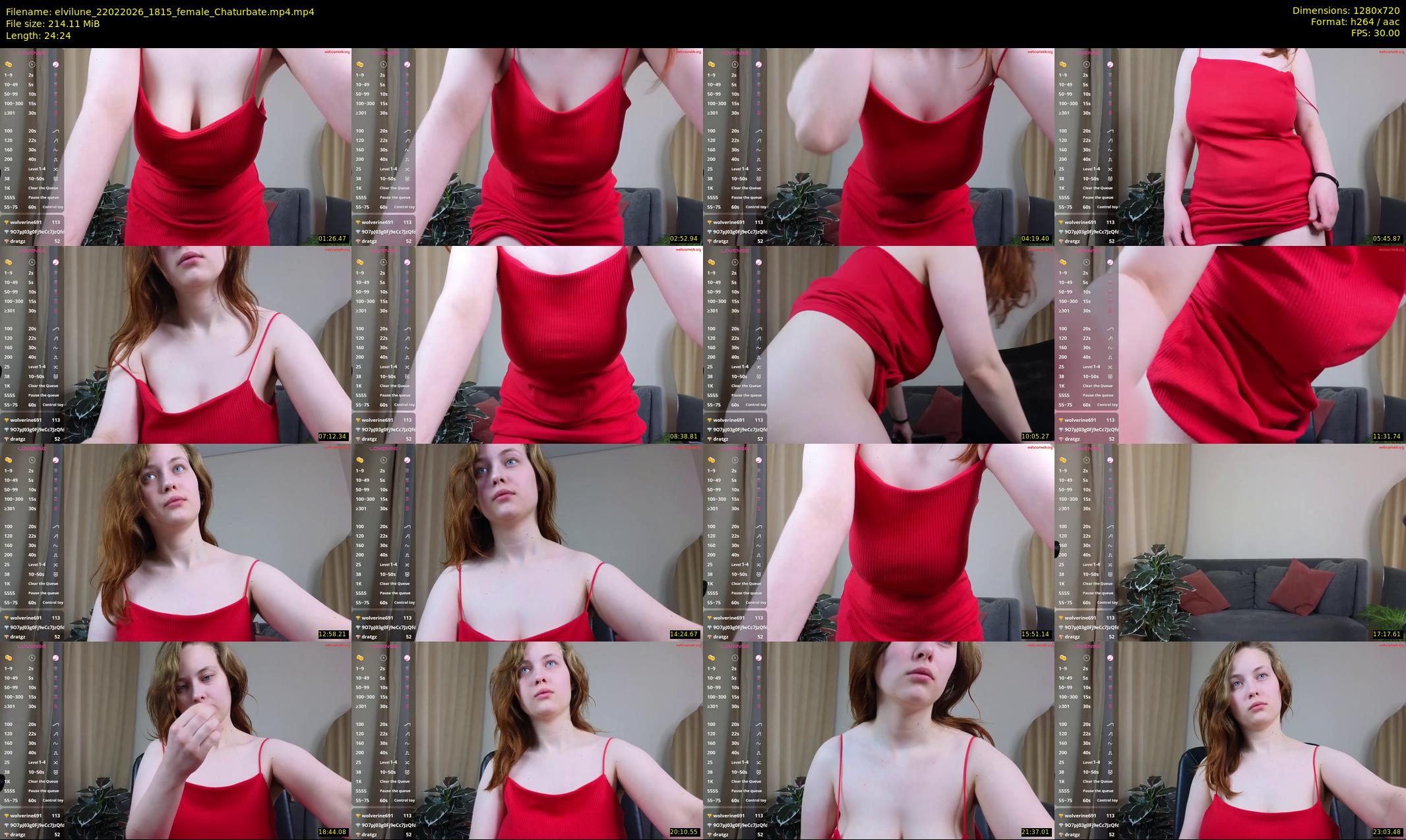 elvilune — 25 minute Chaturbate female cam show recording, 720p, Feb 22, 2026