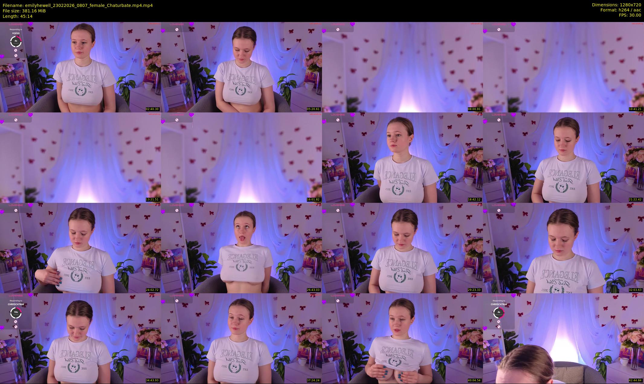 emilyhewell — 46 minute Chaturbate female cam show recording, 720p, Feb 23, 2026