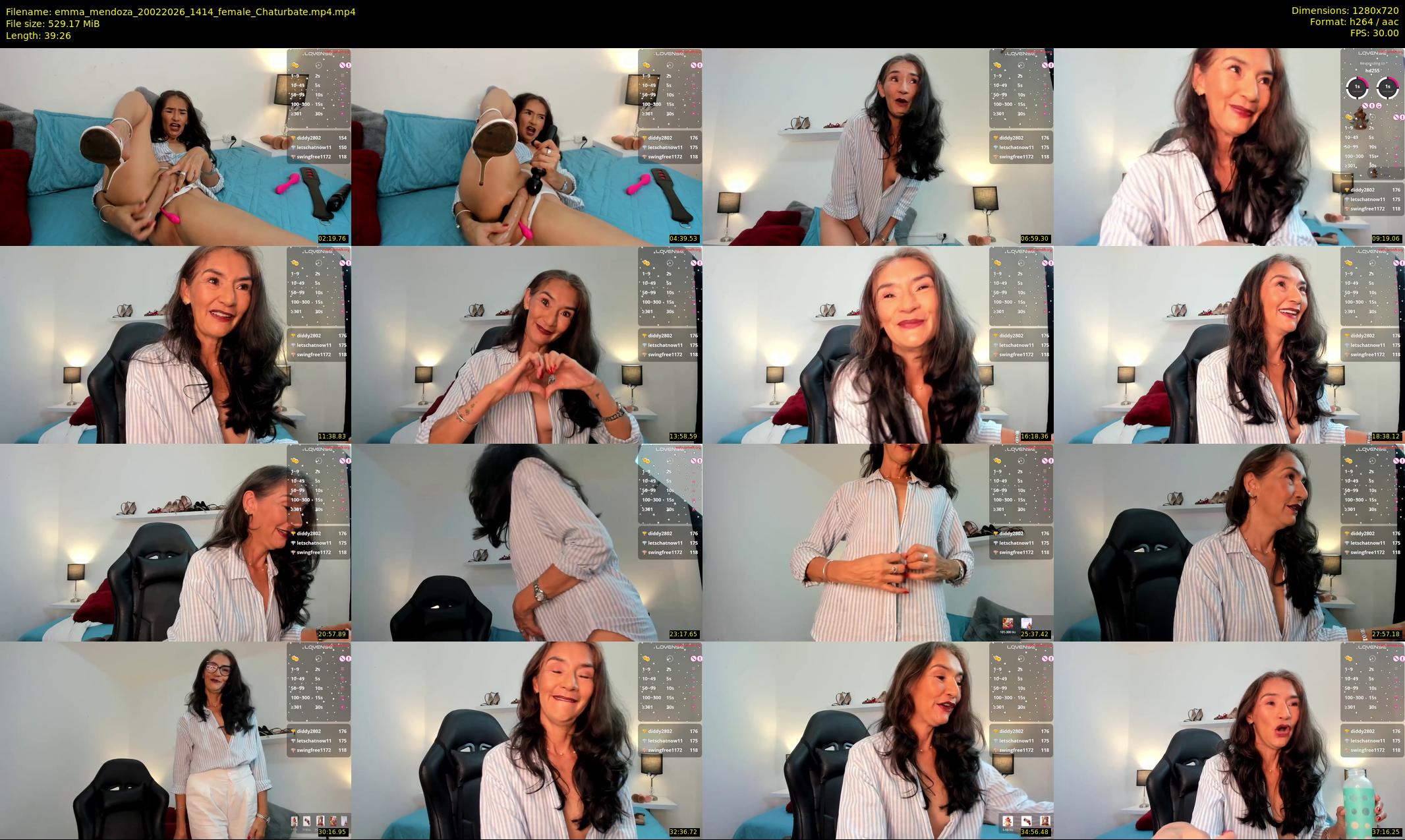 emma_mendoza — 40 minute Chaturbate female cam show recording, 720p, Feb 20, 2026